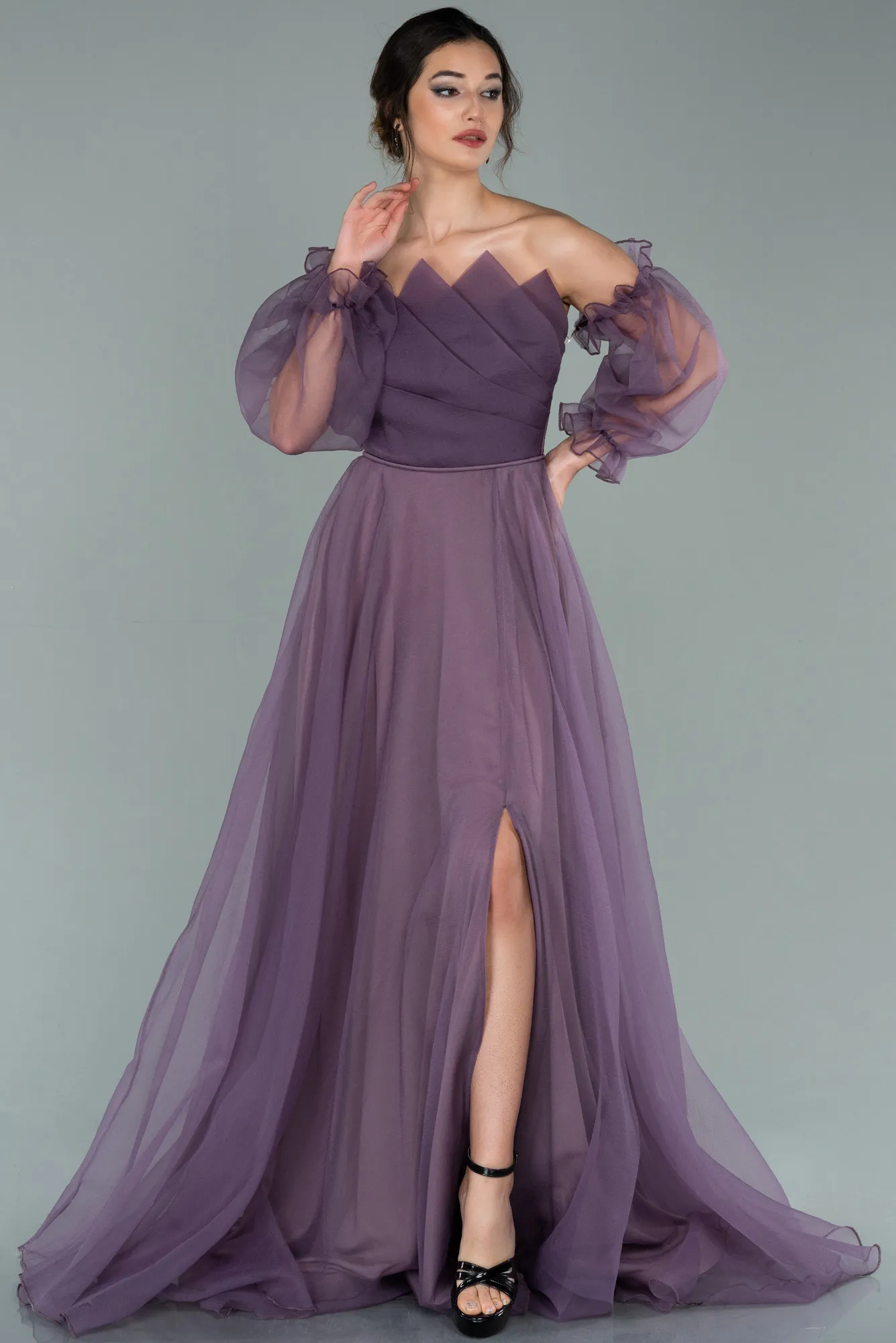 Lavender-Long Evening Dress ABU2076
