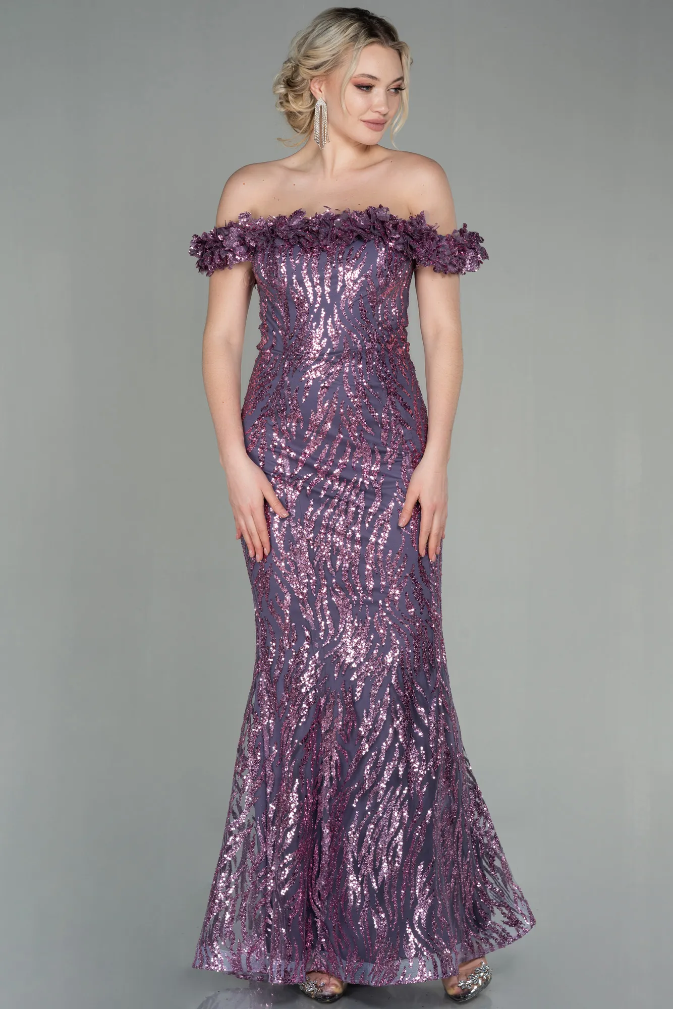 Lavender-Long Evening Dress ABU2881