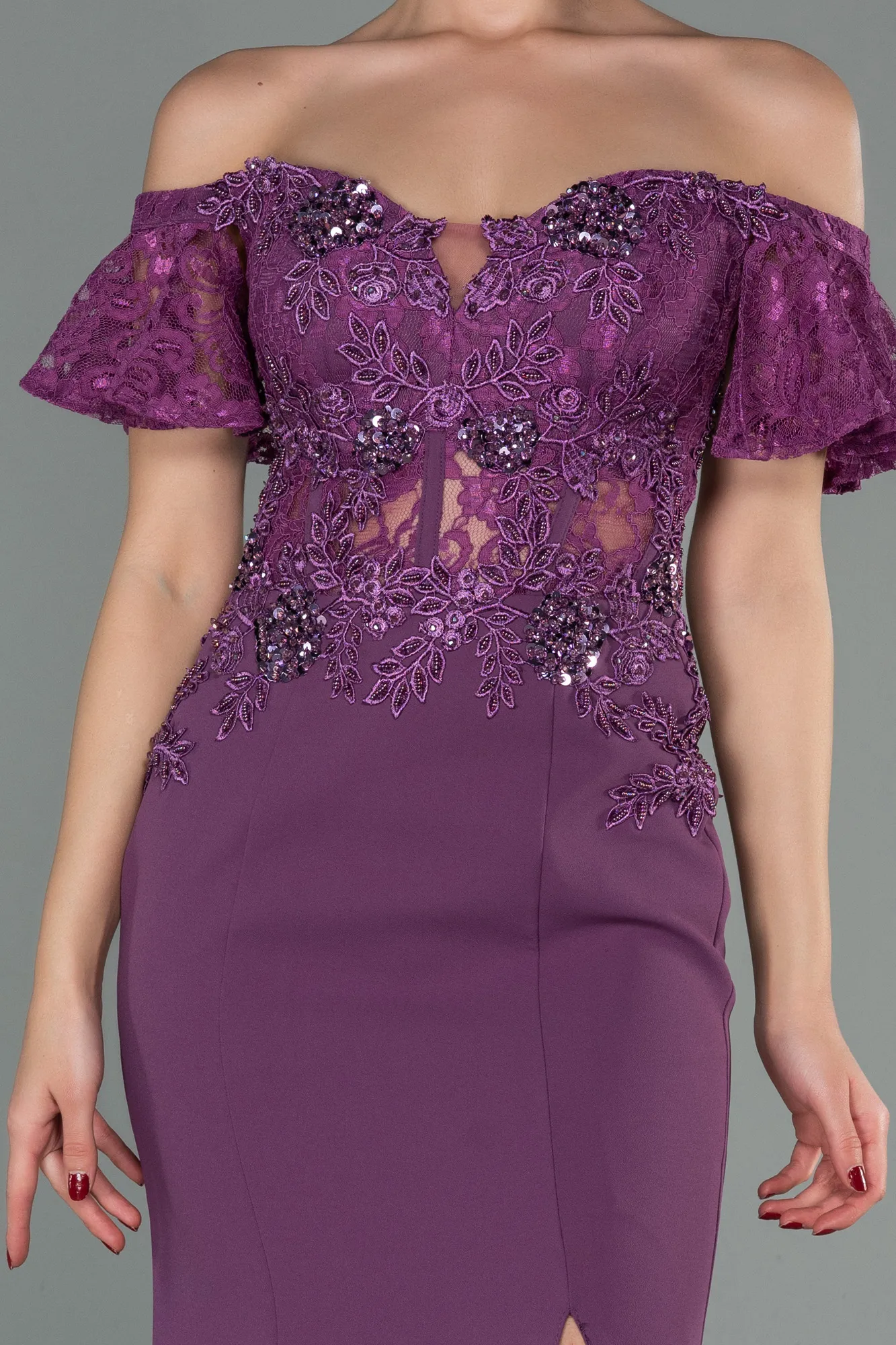 Lavender-Long Evening Dress ABU3077