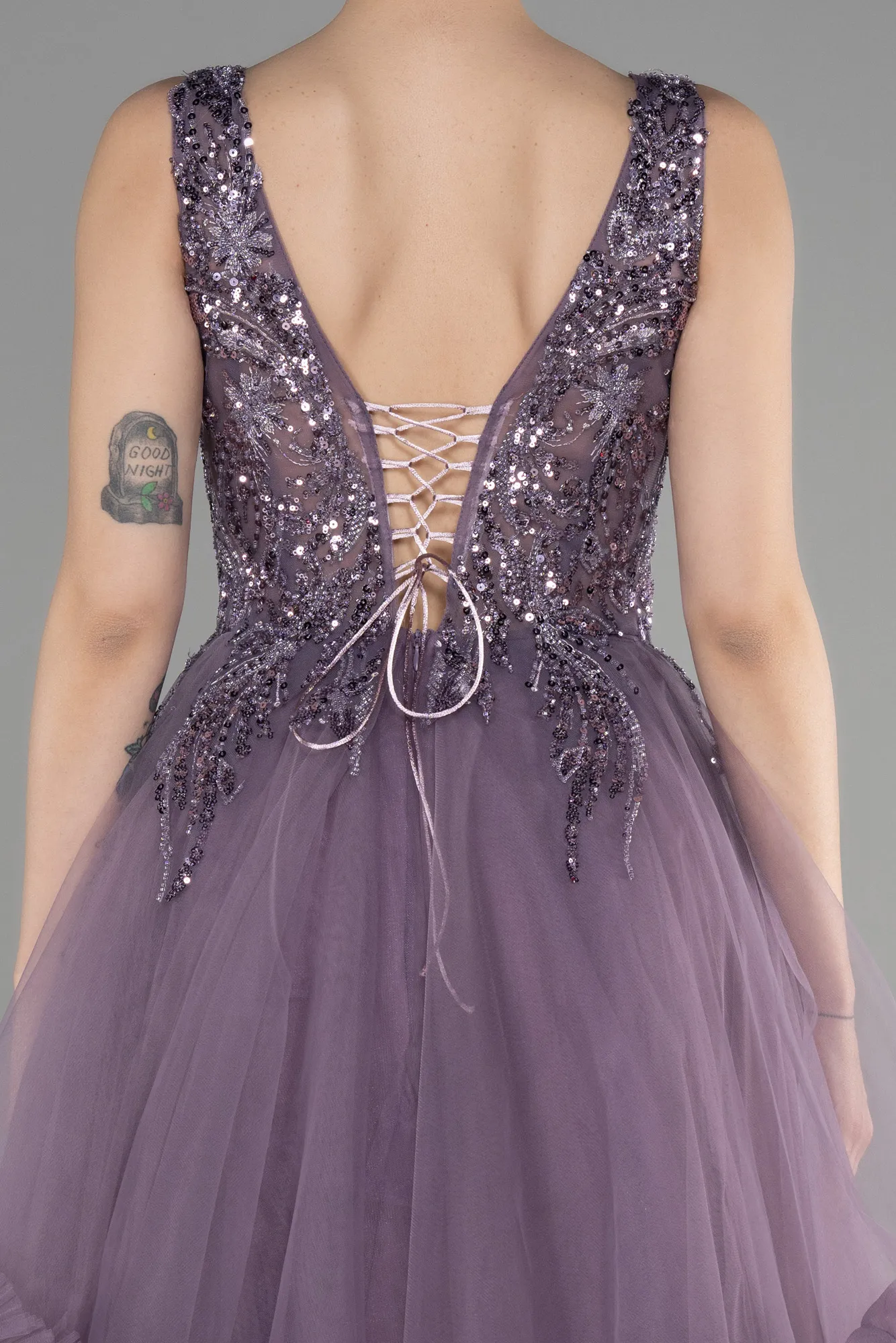 Lavender-Long Evening Dress ABU3529