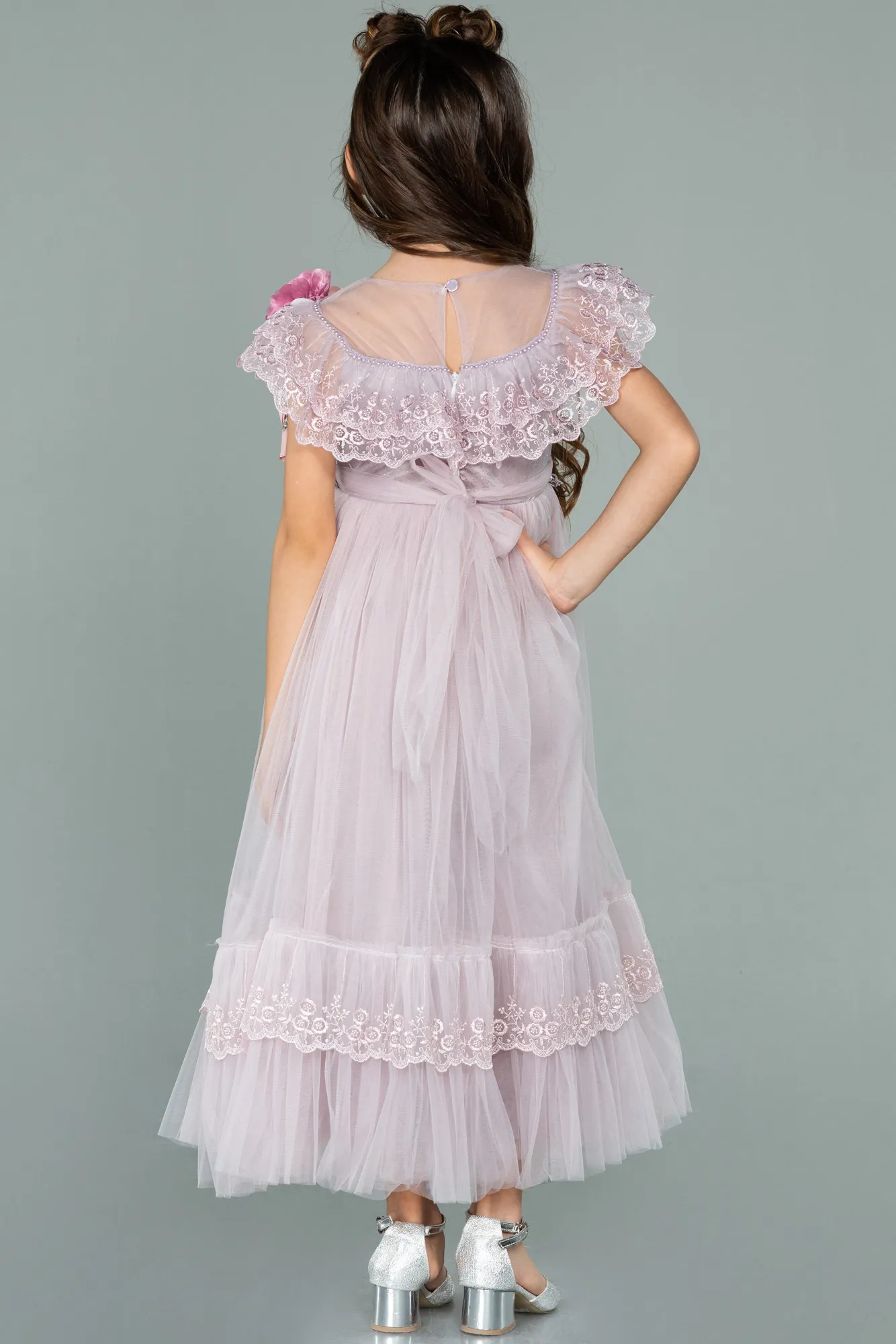 Lavender-Long Girl Dress ABU2153