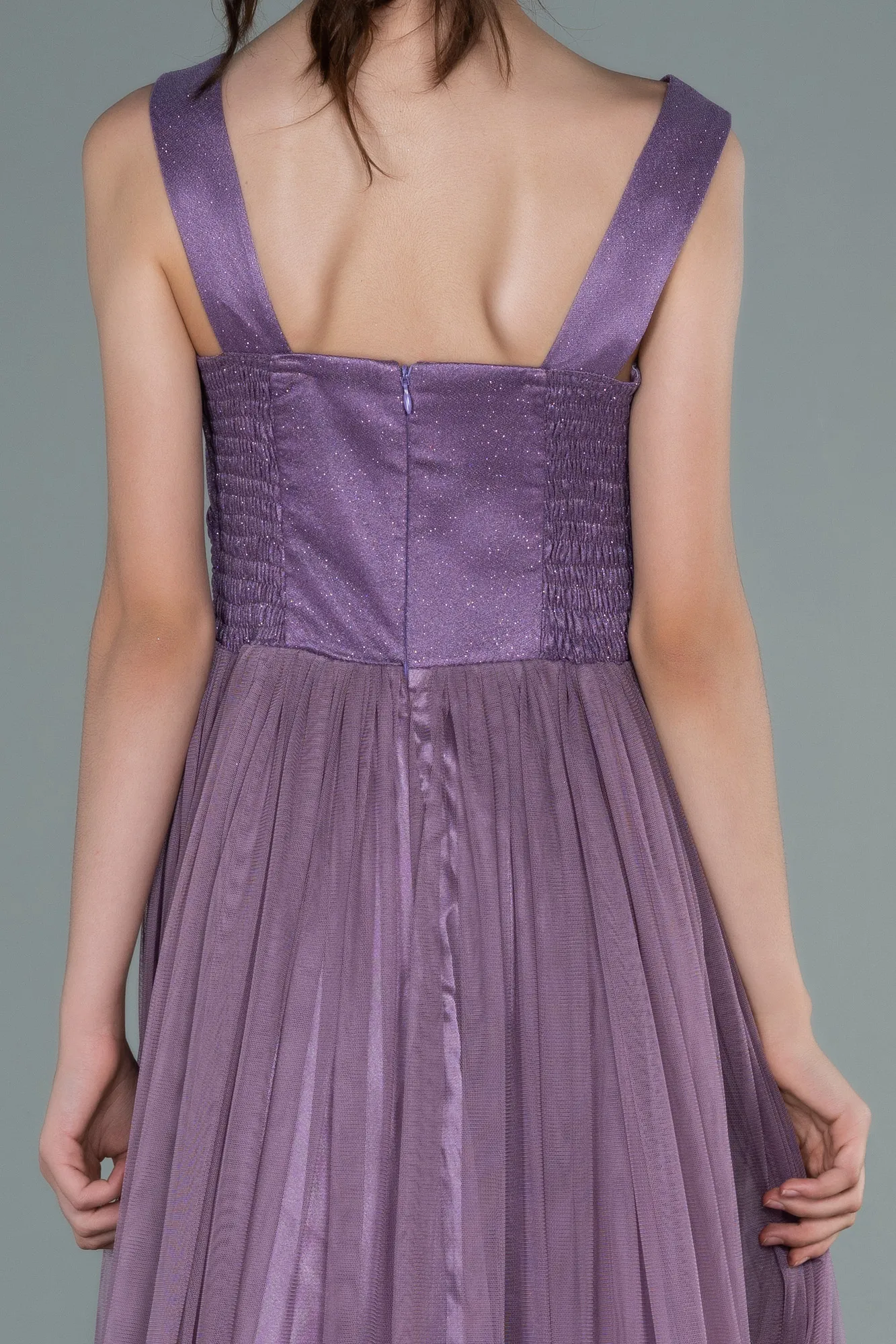 Lavender-Long Girl Dress ABU2447