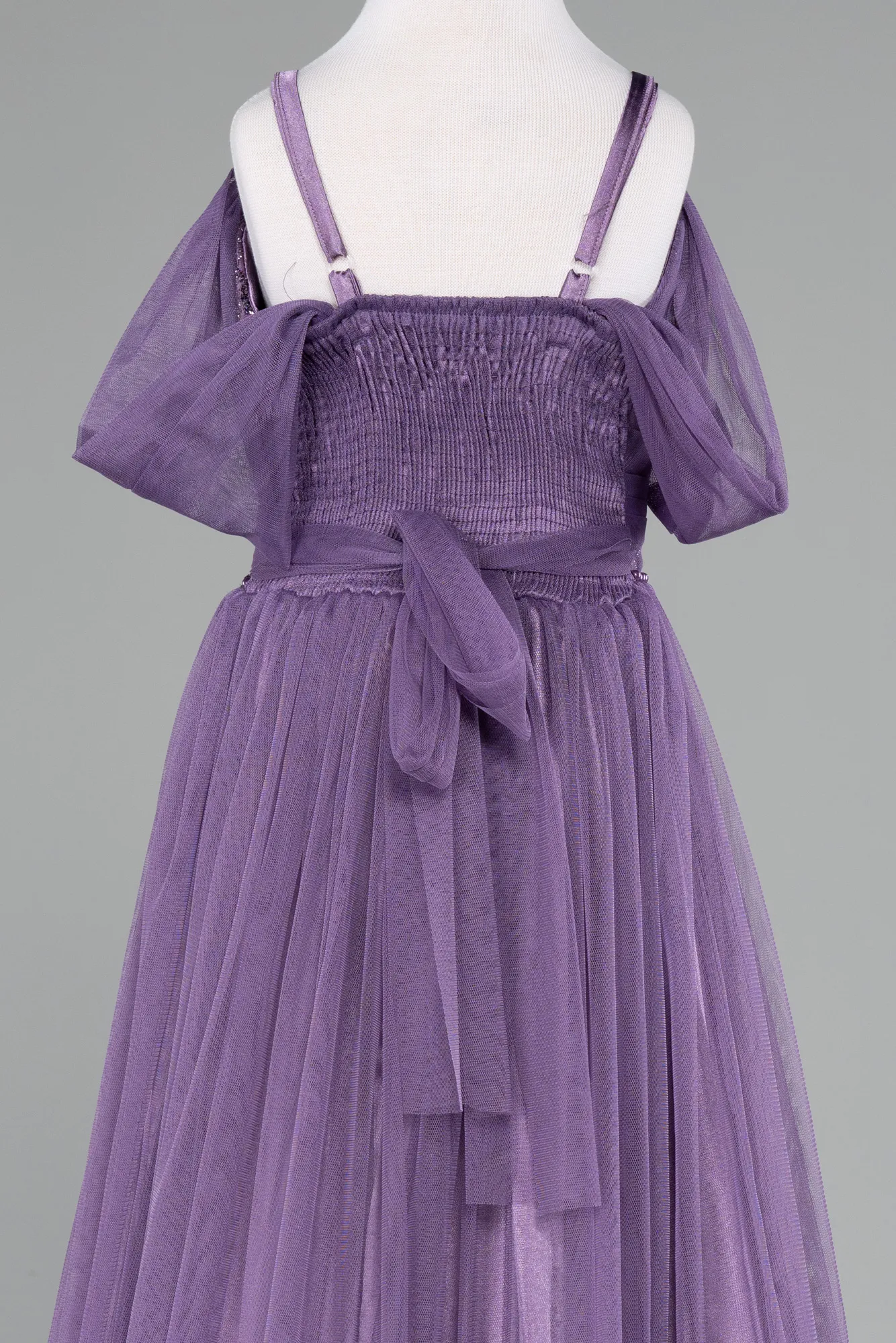 Lavender-Long Girl Dress ABU4077