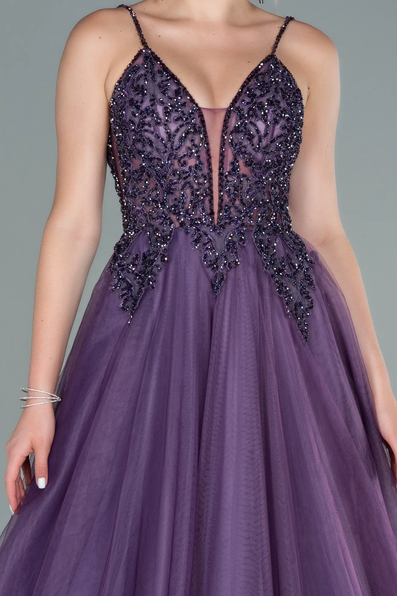 Lavender-Long Haute Couture ABU2059