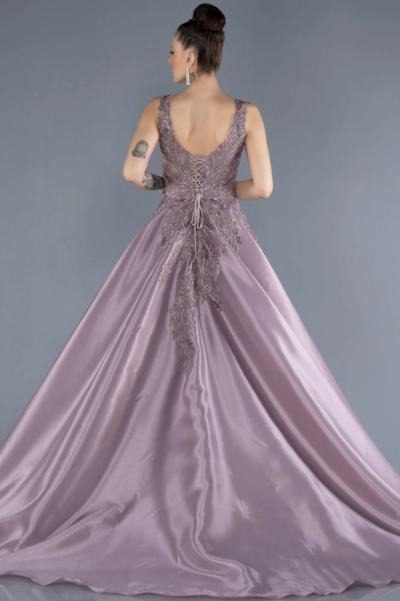 Lavender-Long Haute Couture Dress ABU4551