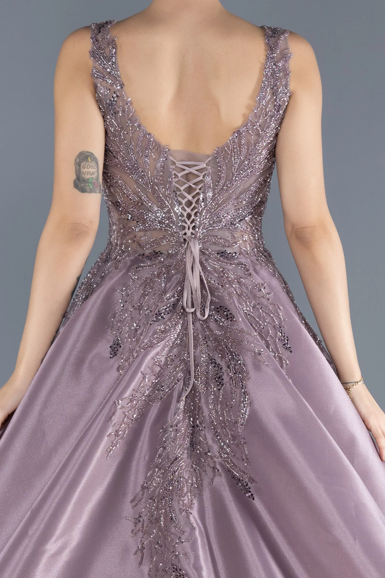 Lavender-Long Haute Couture Dress ABU4551