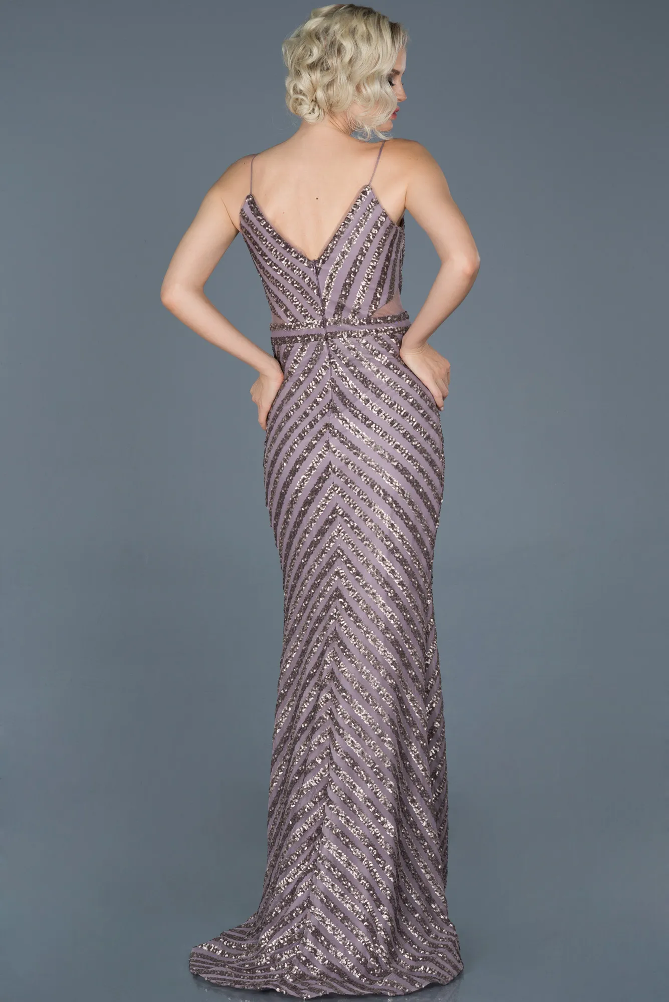 Lavender-Long Mermaid Evening Dress ABU892