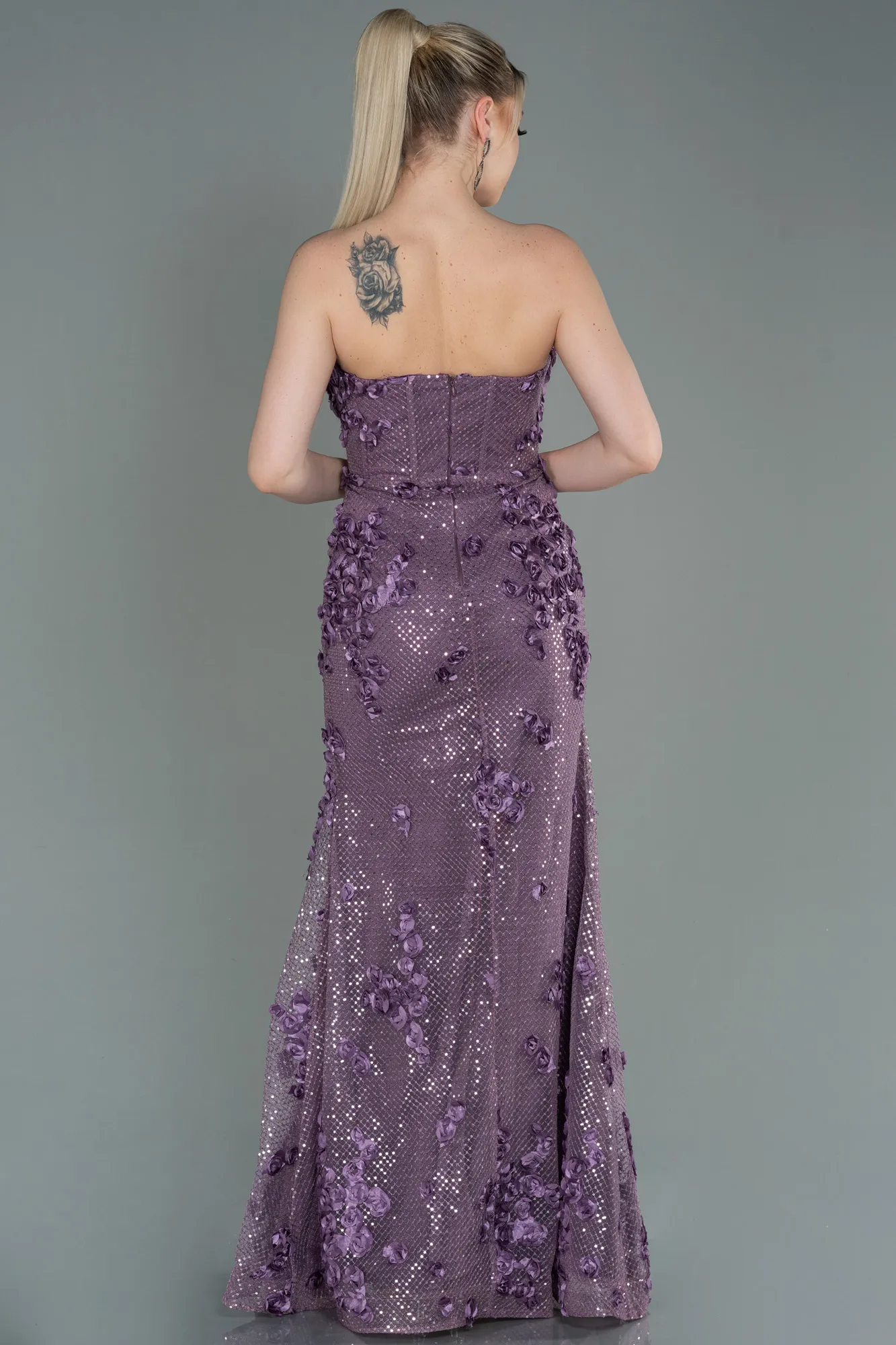 Lavender-Long Mermaid Prom Dress ABU3120