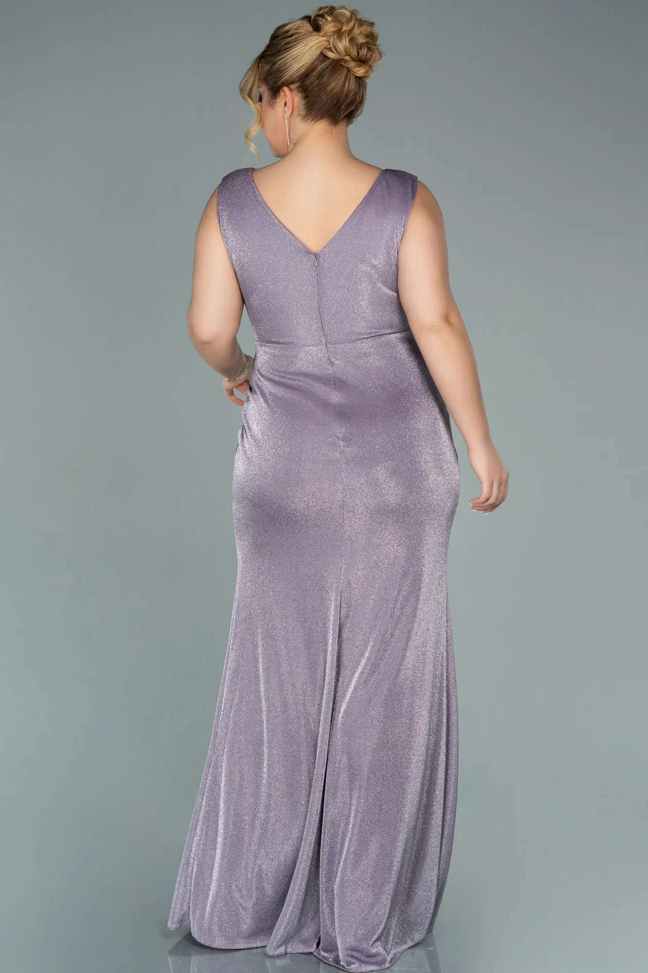 Lavender-Long Oversized Evening Dress ABU1985