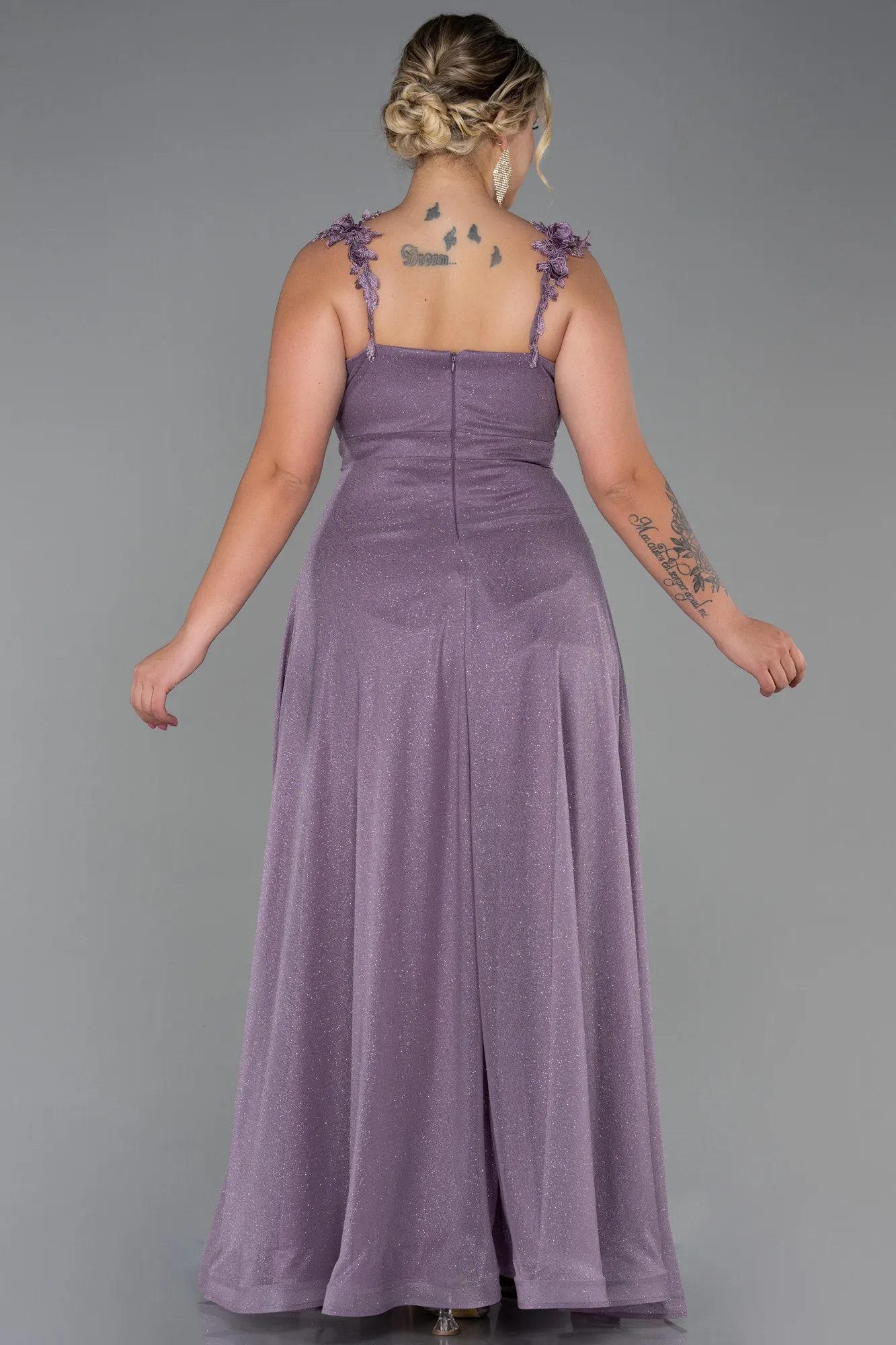 Lavender-Long Oversized Evening Dress ABU3174