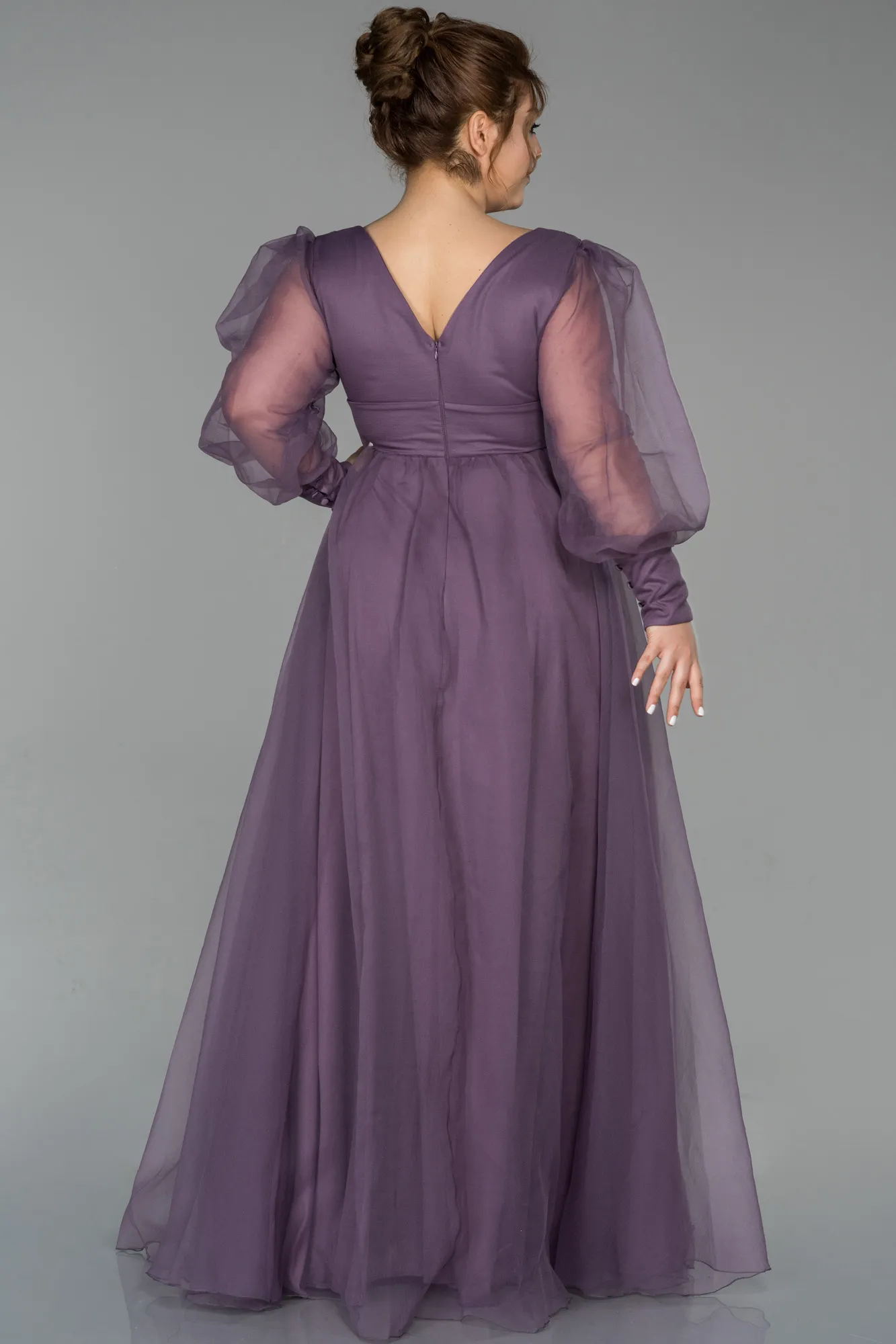 Lavender-Long Plus Size Evening Dress ABU1617