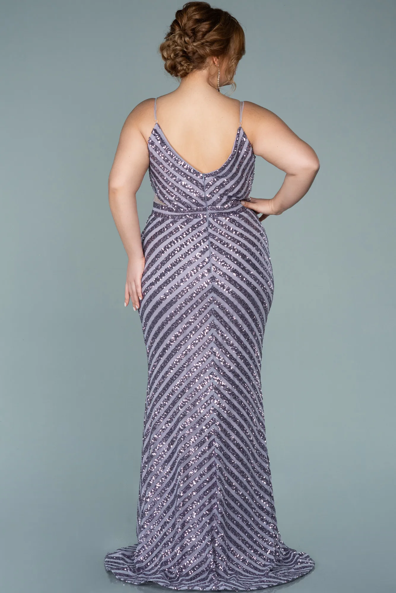 Lavender-Long Plus Size Evening Dress ABU1661