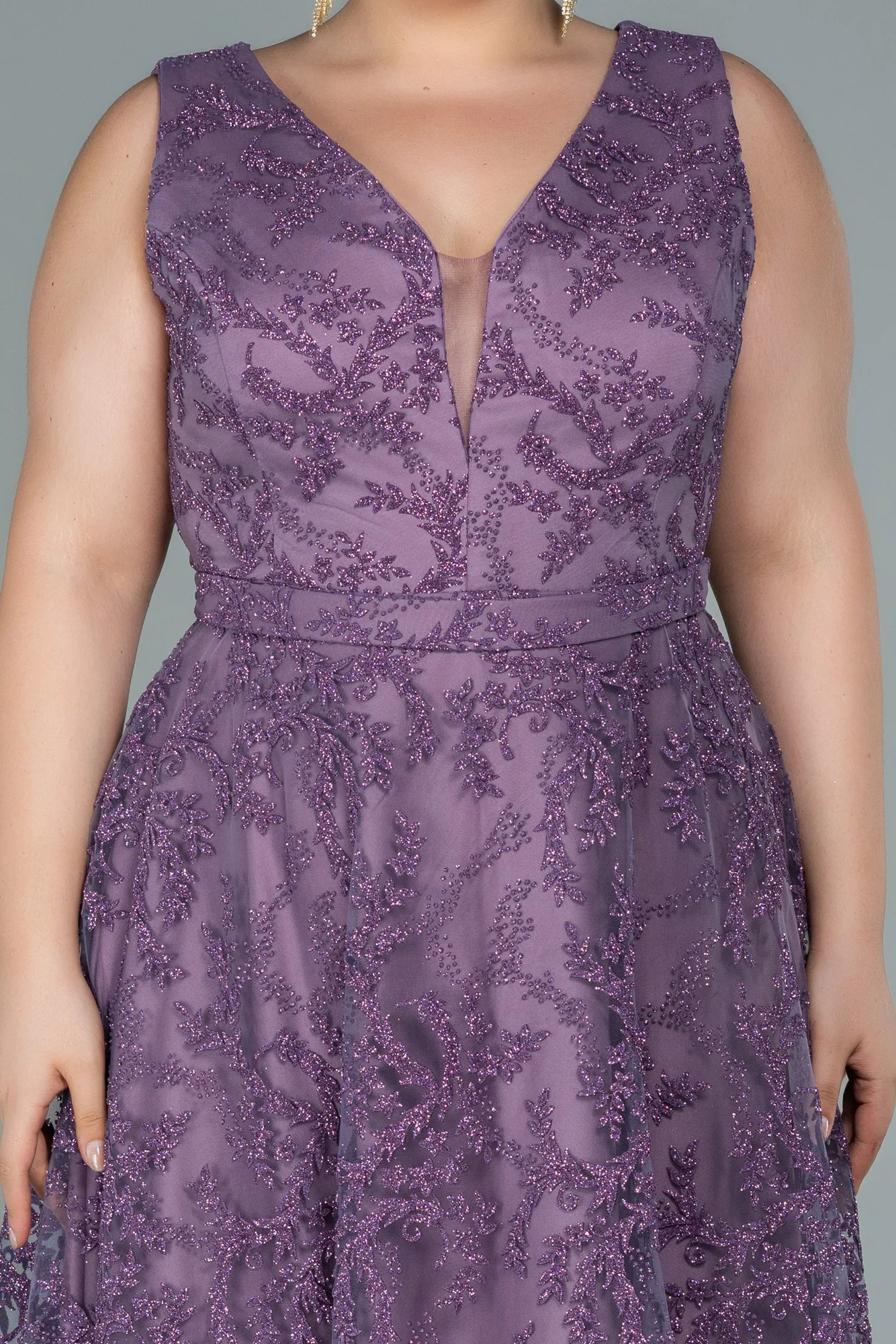 Lavender-Long Plus Size Evening Dress ABU2537
