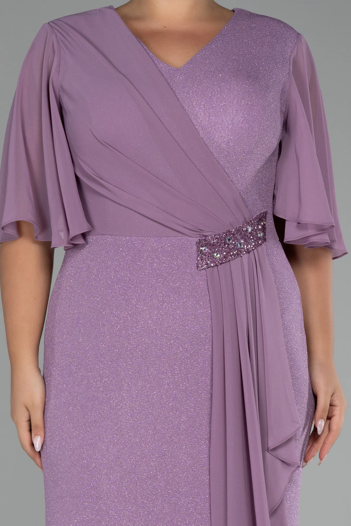 Lavender-Long Plus Size Evening Dress ABU2651