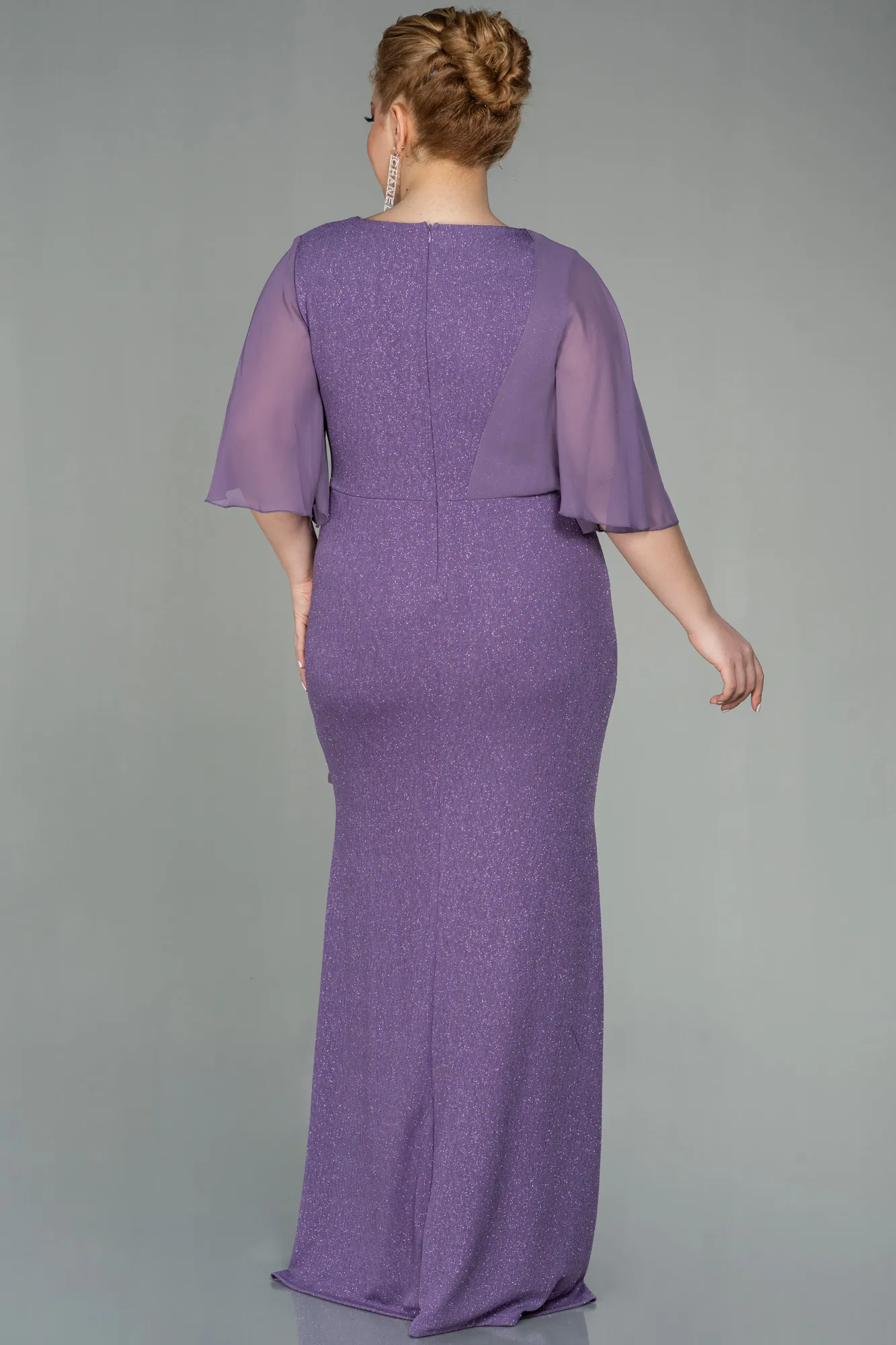 Lavender-Long Plus Size Evening Dress ABU2857