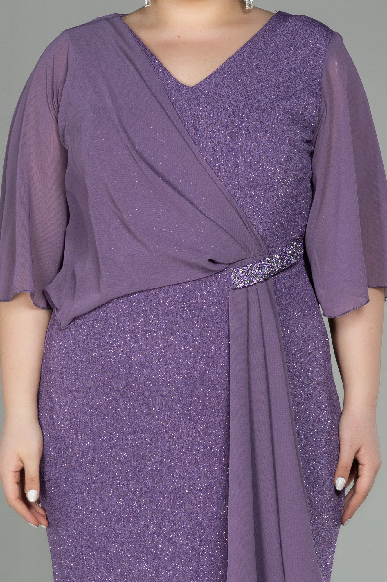 Lavender-Long Plus Size Evening Dress ABU2857