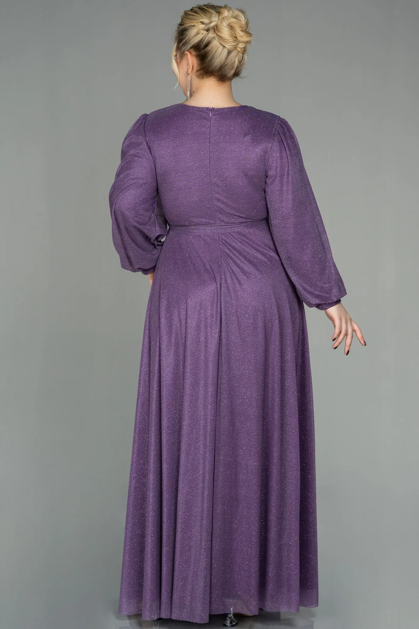 Lavender-Long Plus Size Evening Dress ABU2962