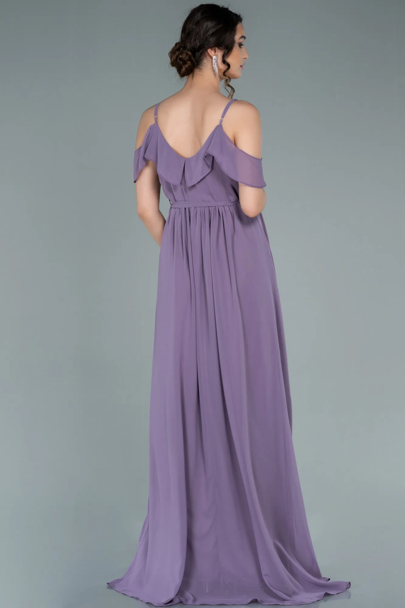 Lavender-Long Pregnancy Evening Dress ABU744