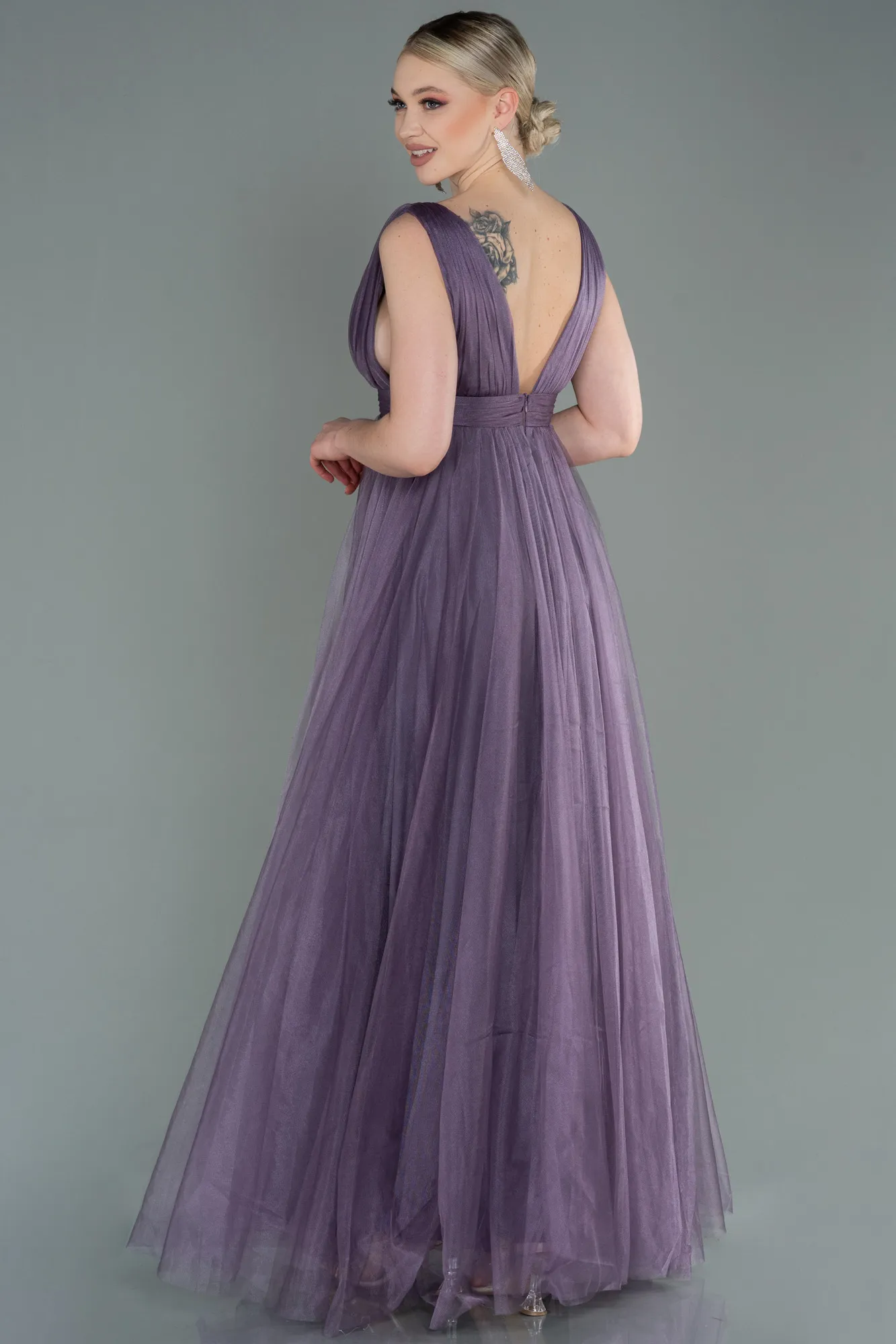 Lavender-Long Prom Gown ABU3135