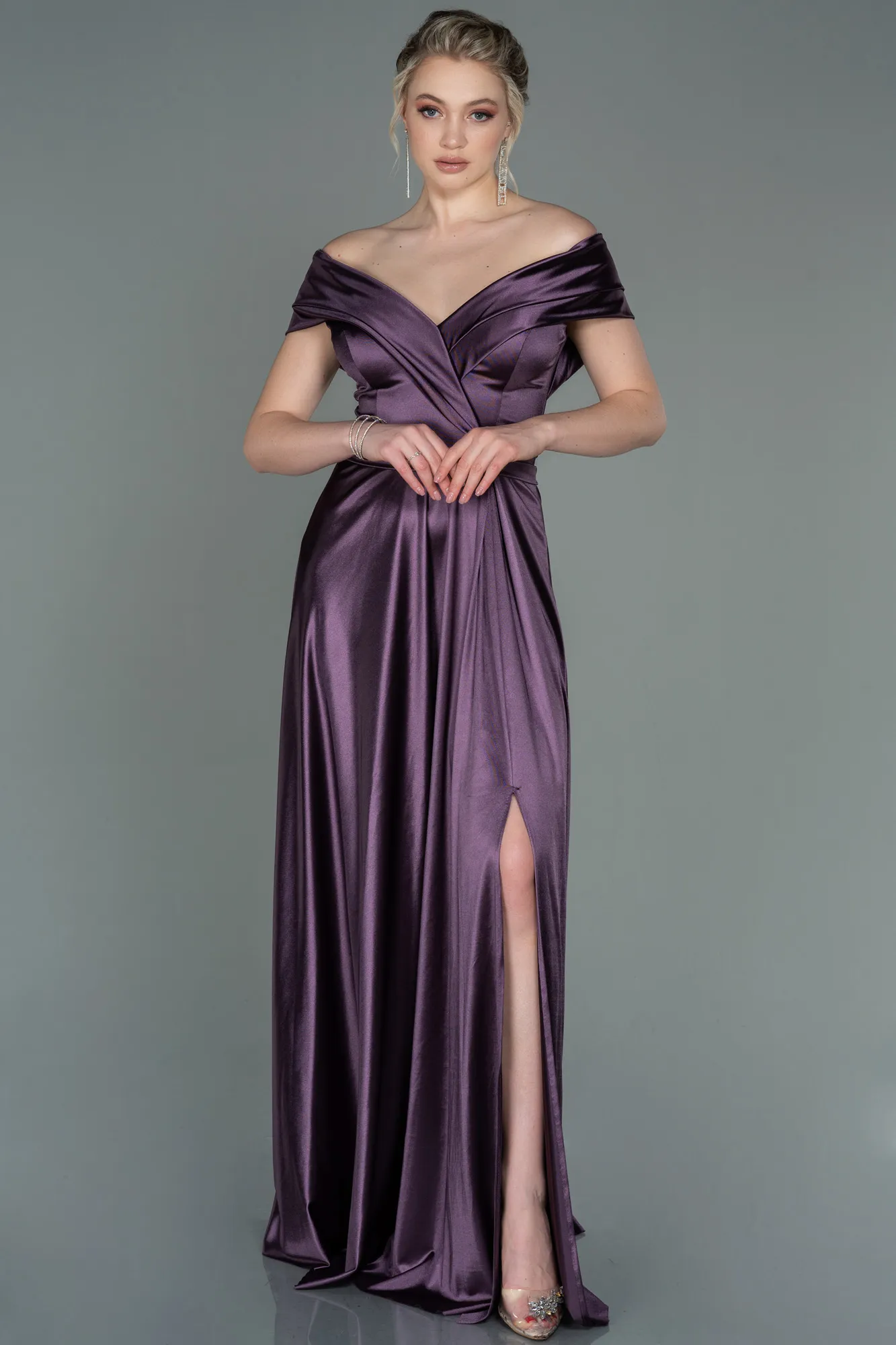 Lavender-Long Prom Gown ABU3157