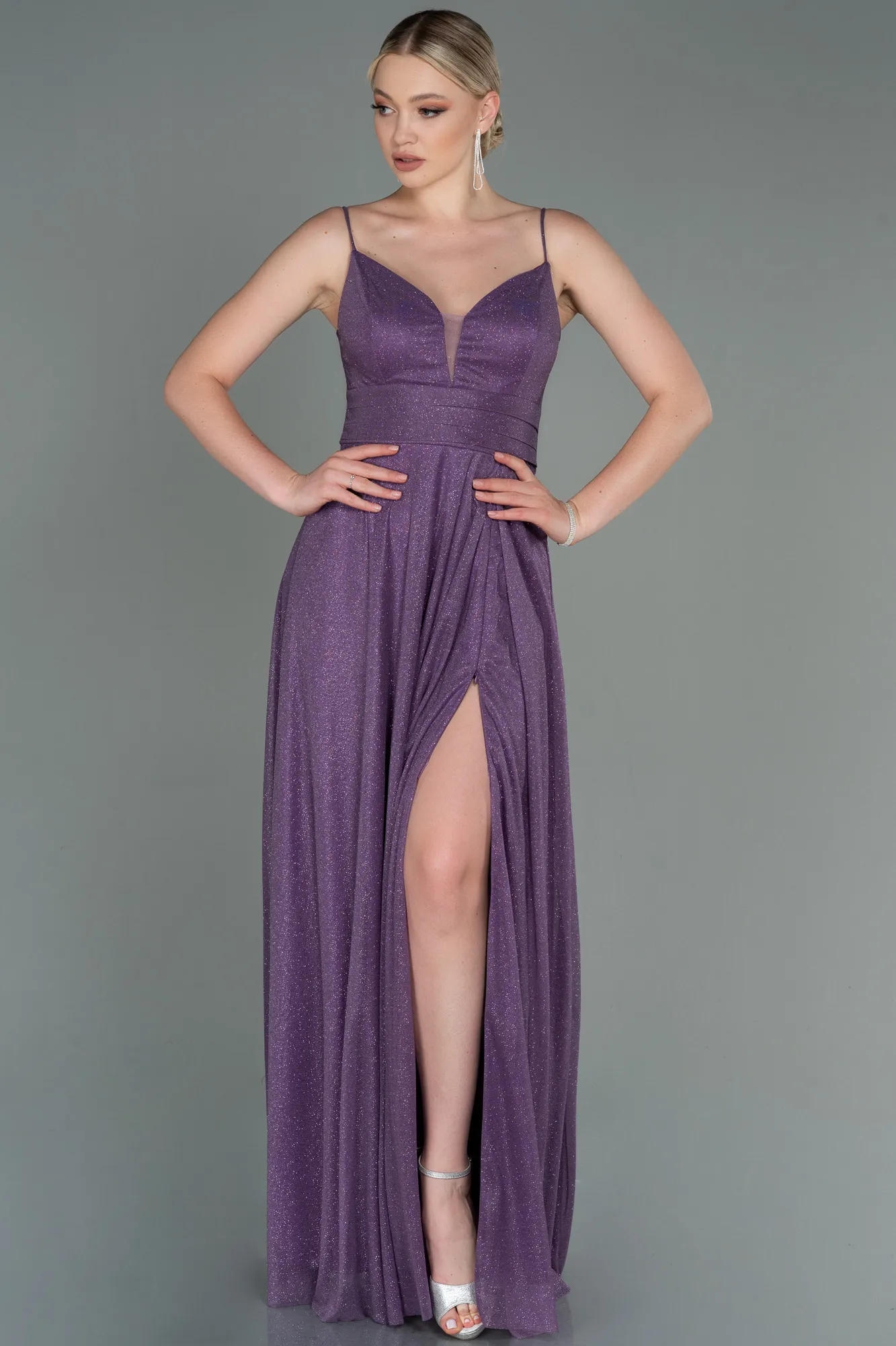 Lavender-Long Prom Gown ABU3195