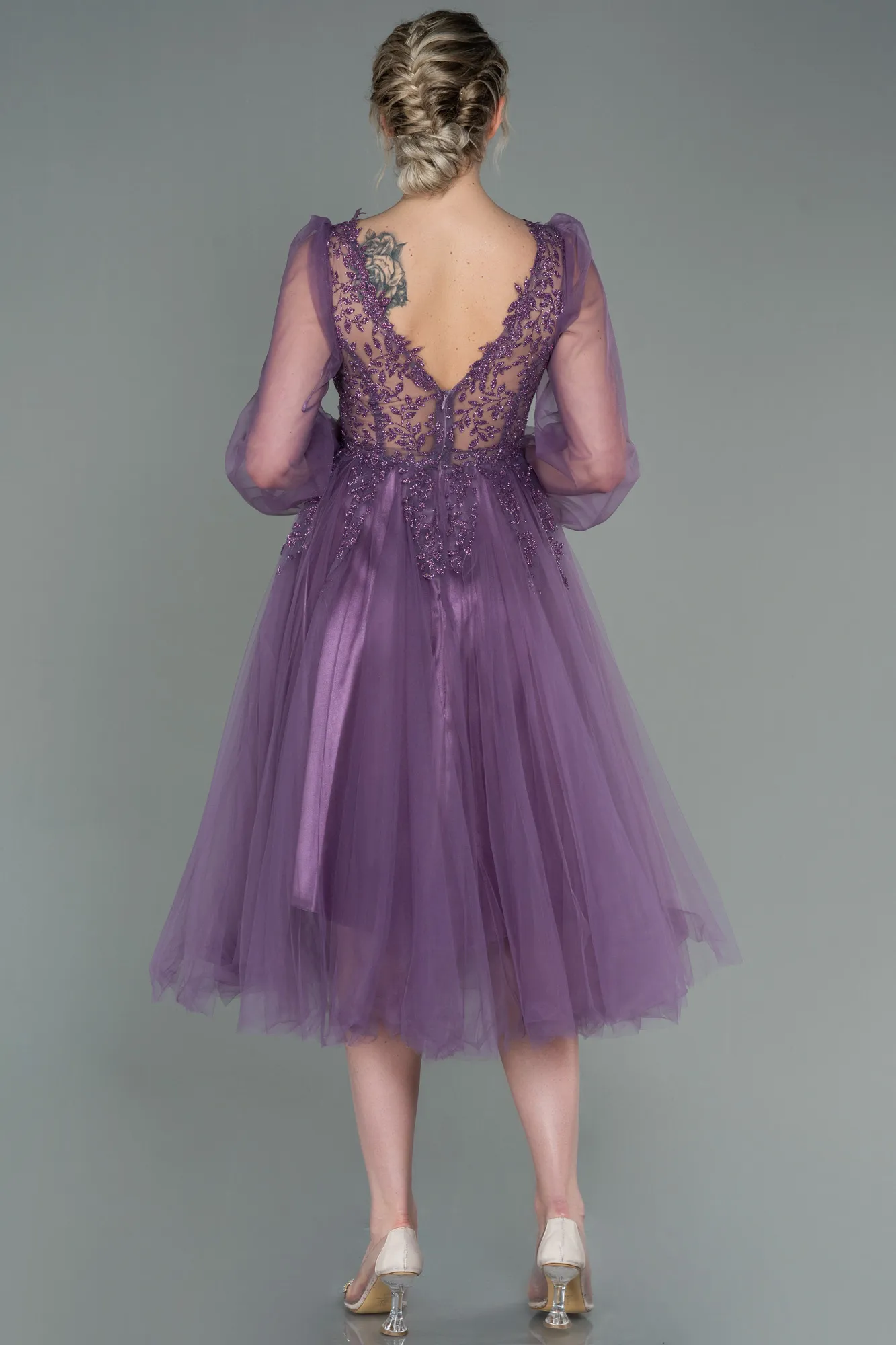 Lavender-Midi Invitation Dress ABK1771