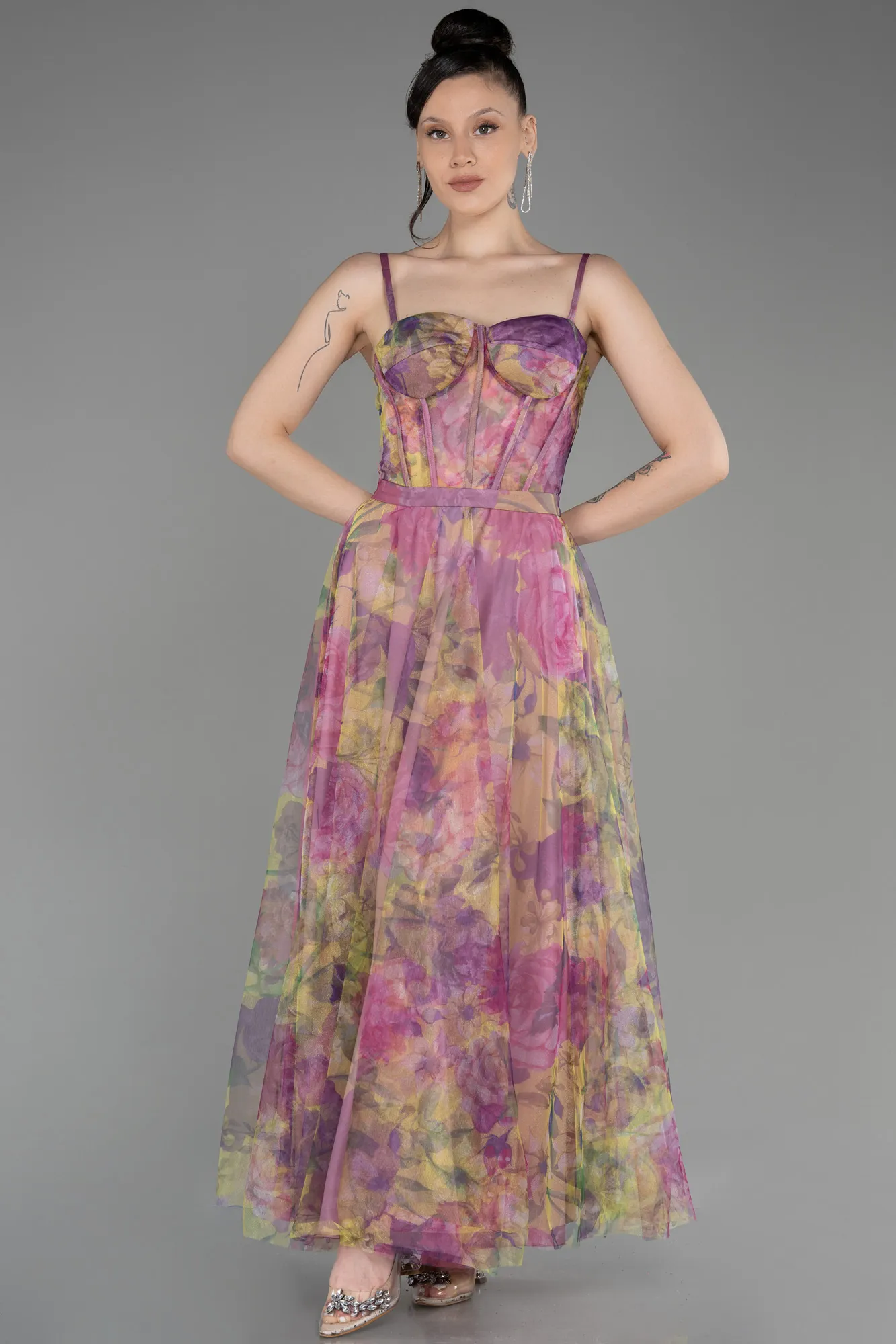 Lavender-Midi Prom Dress ABK2037