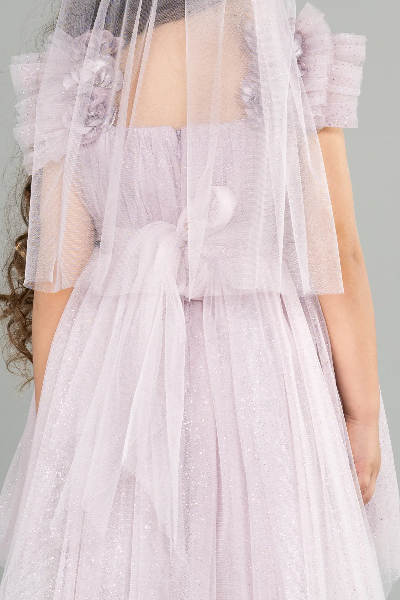 Lavender-Short Girl Dress ABK1192