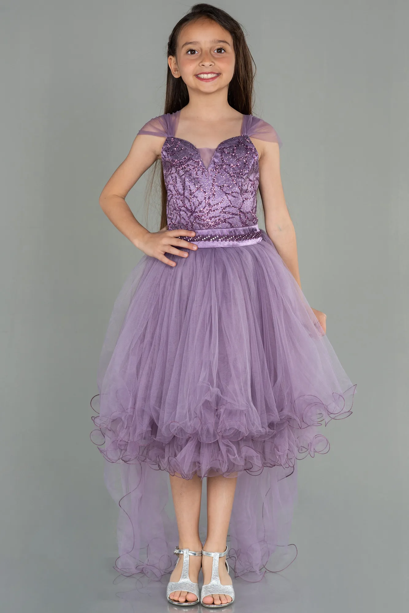 Lavender-Short Girl Dress ABK1710