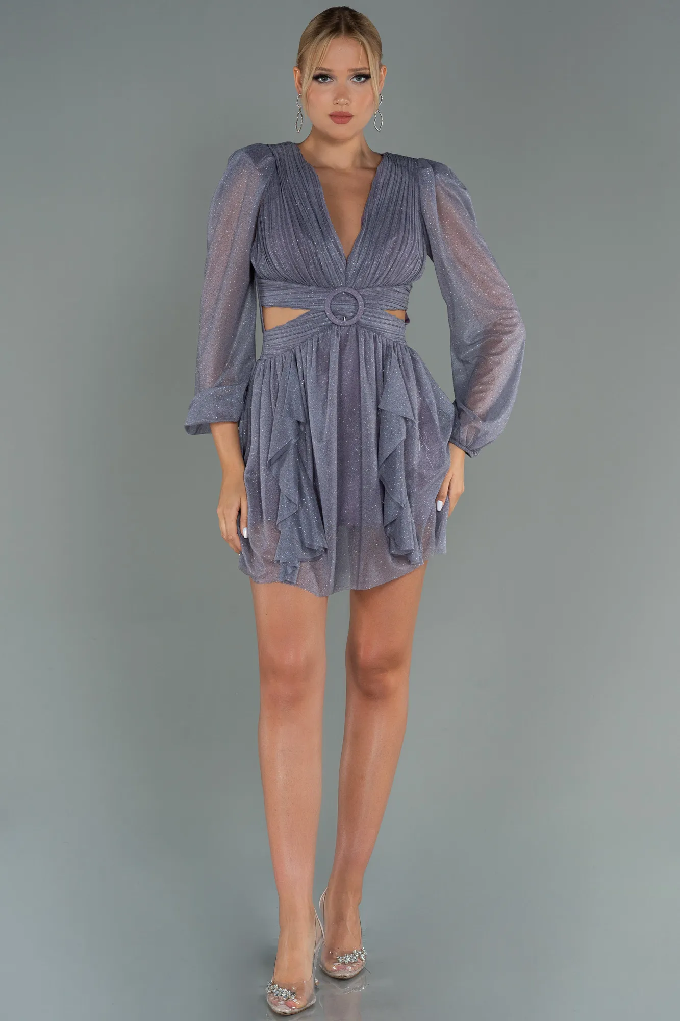 Lavender-Short Invitation Dress ABK1743