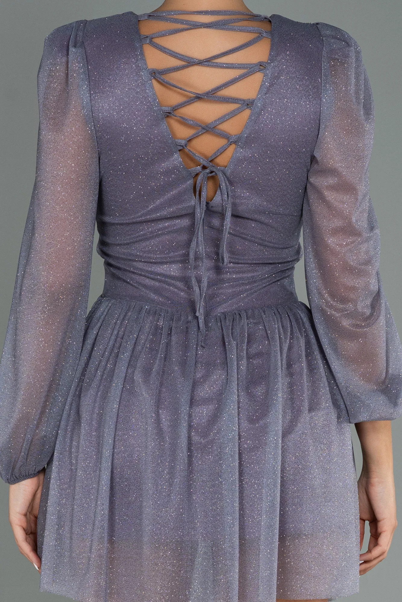 Lavender-Short Invitation Dress ABK1743