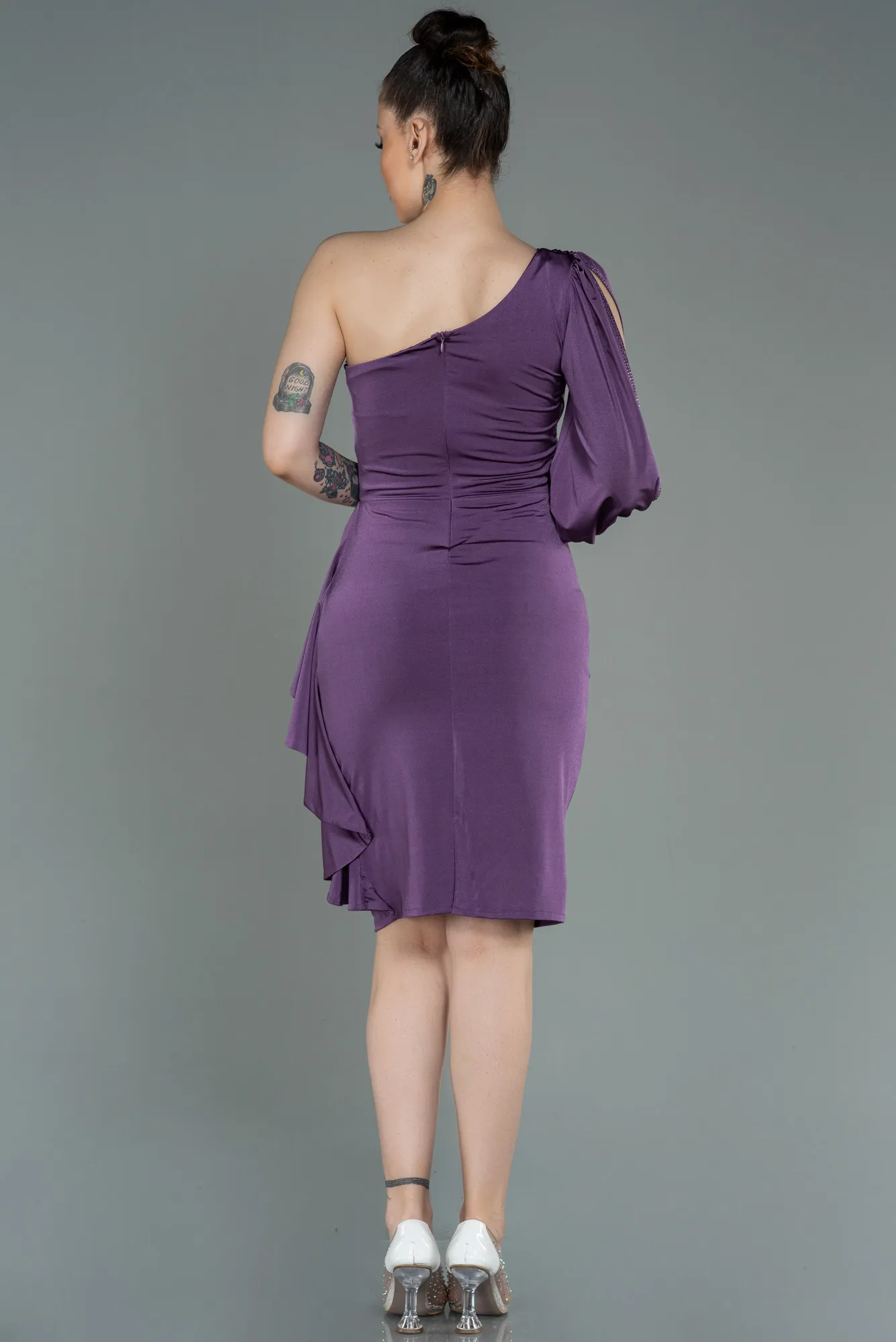 Lavender-Short Invitation Dress ABK1762