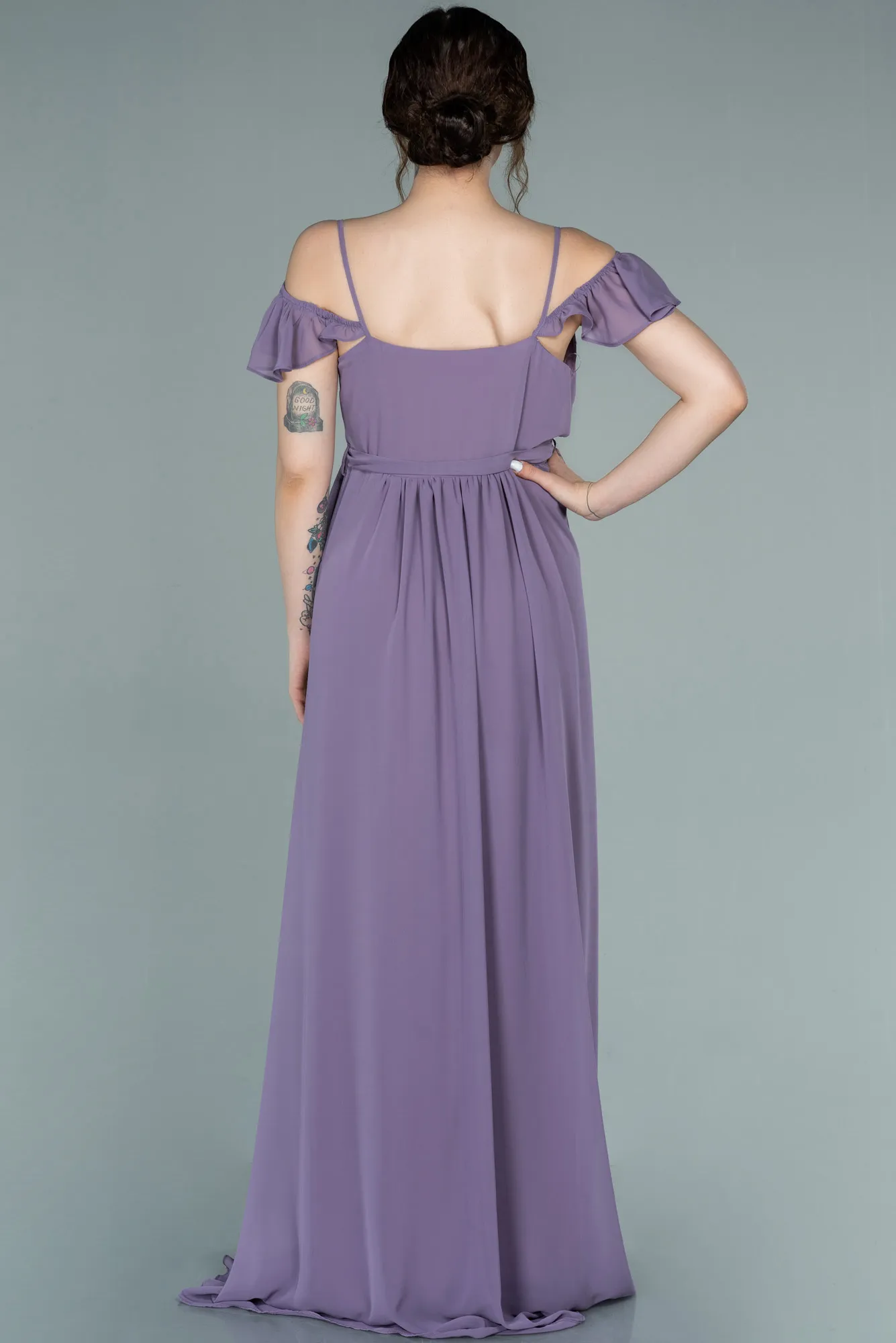 Light Lavender-Long Pregnancy Evening Dress ABU756