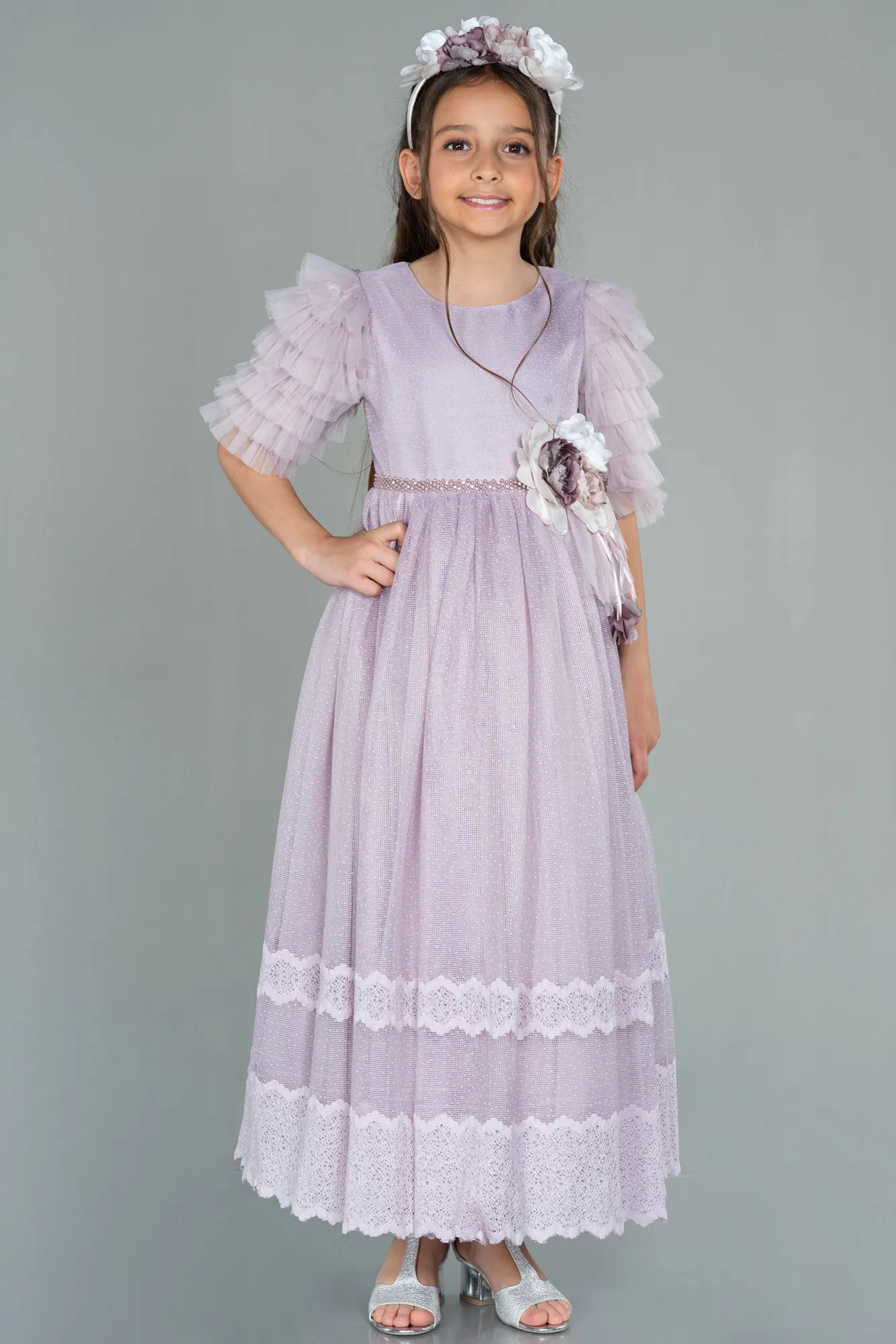 Lila-Long Girl Dress ABU3046