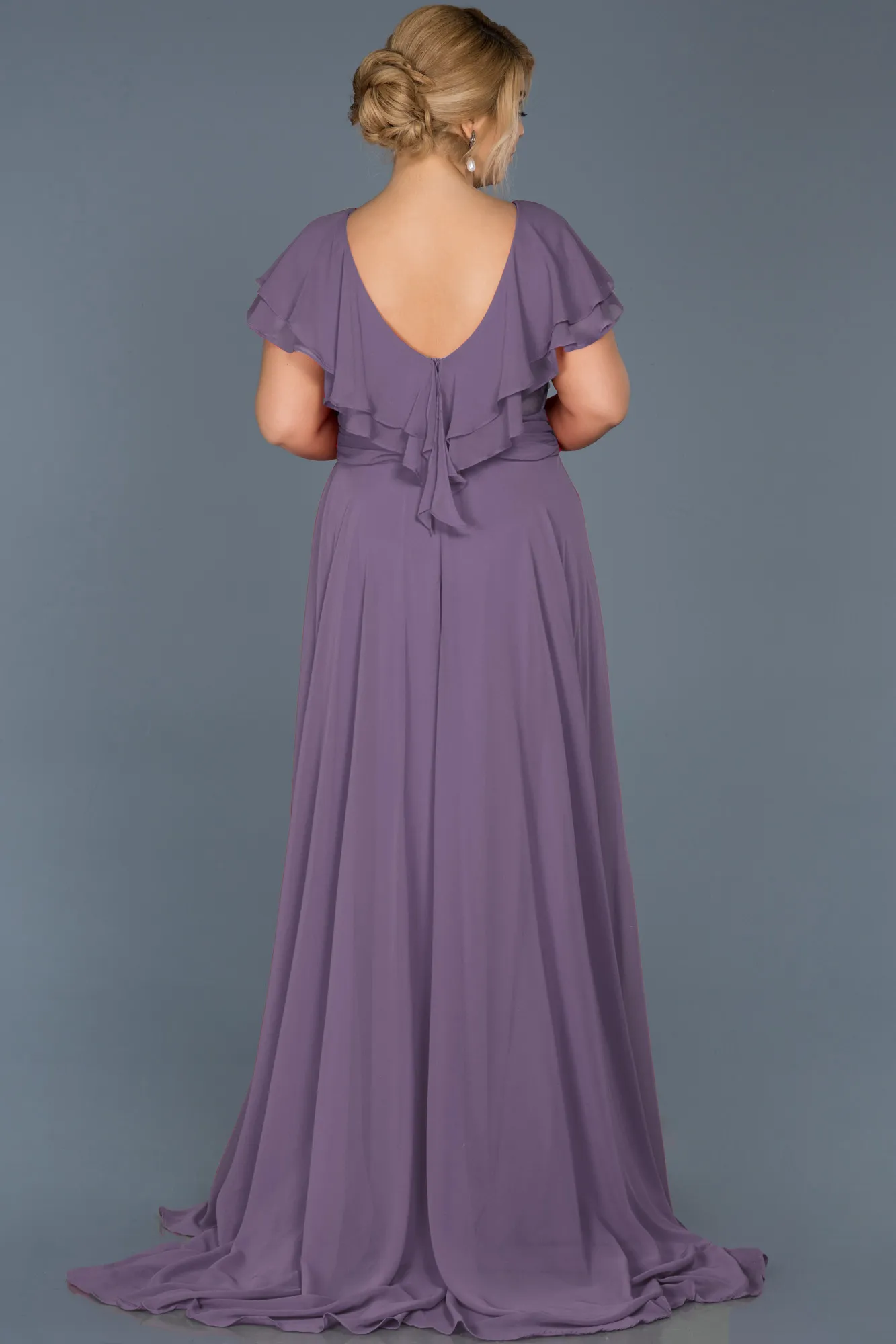Lila-Long Plus Size Evening Dress ABU032