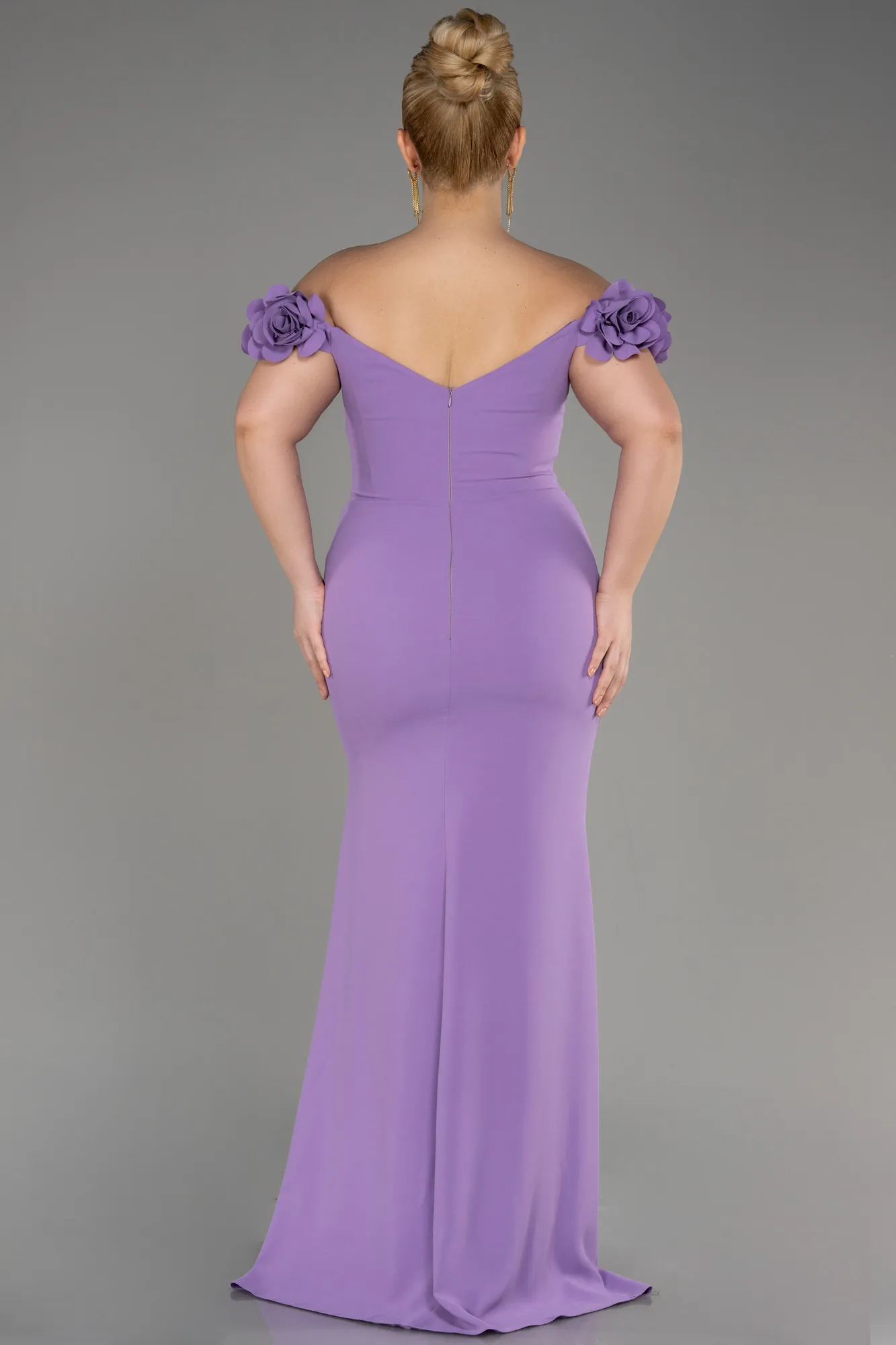 Lila-Long Plus Size Prom Dress ABU3946