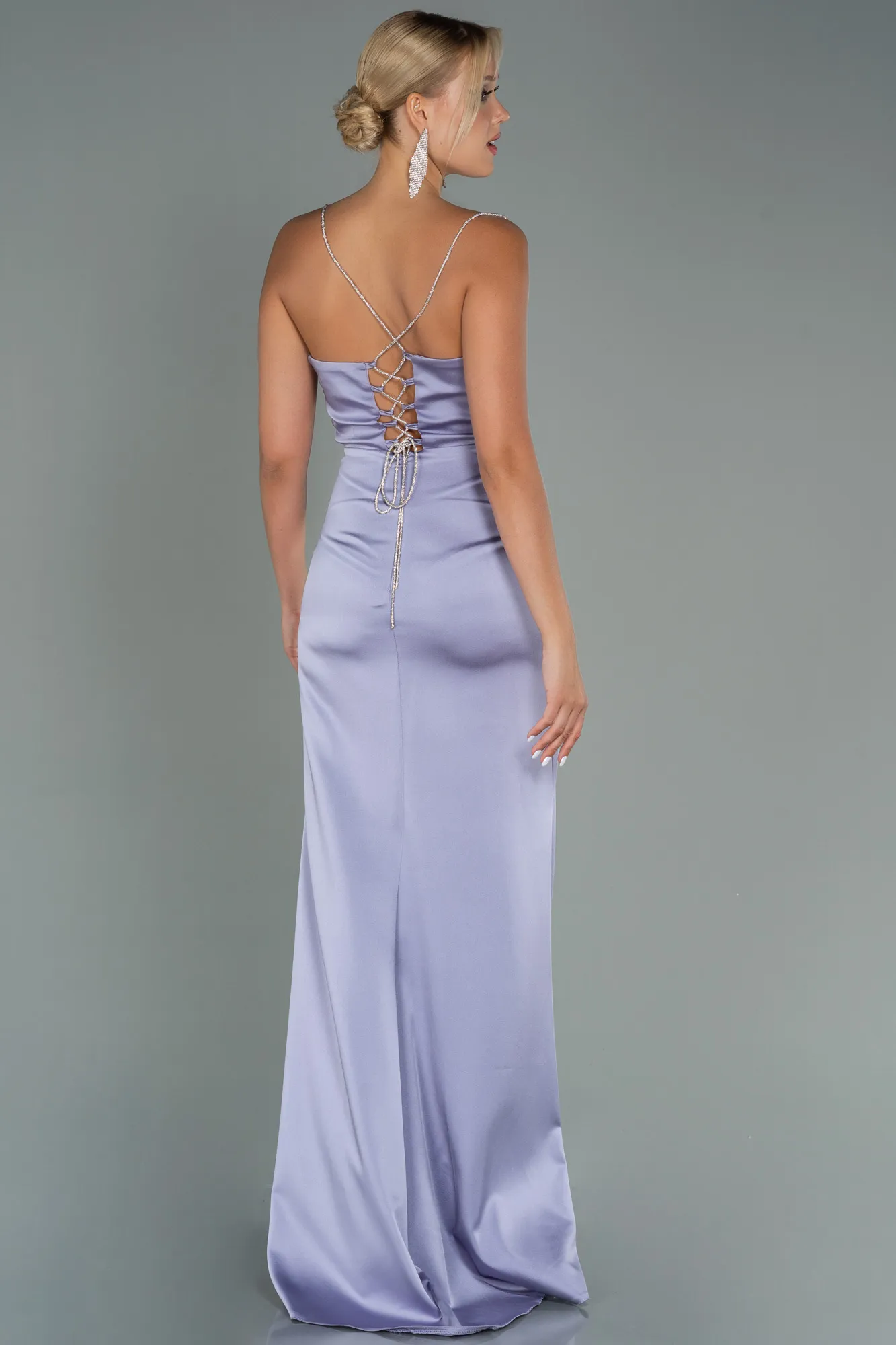 Lila-Long Satin Prom Gown ABU3094
