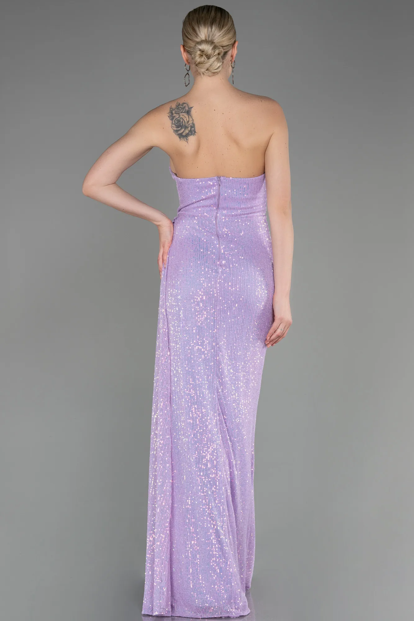 Lila-Long Scaly Evening Dress ABU3134