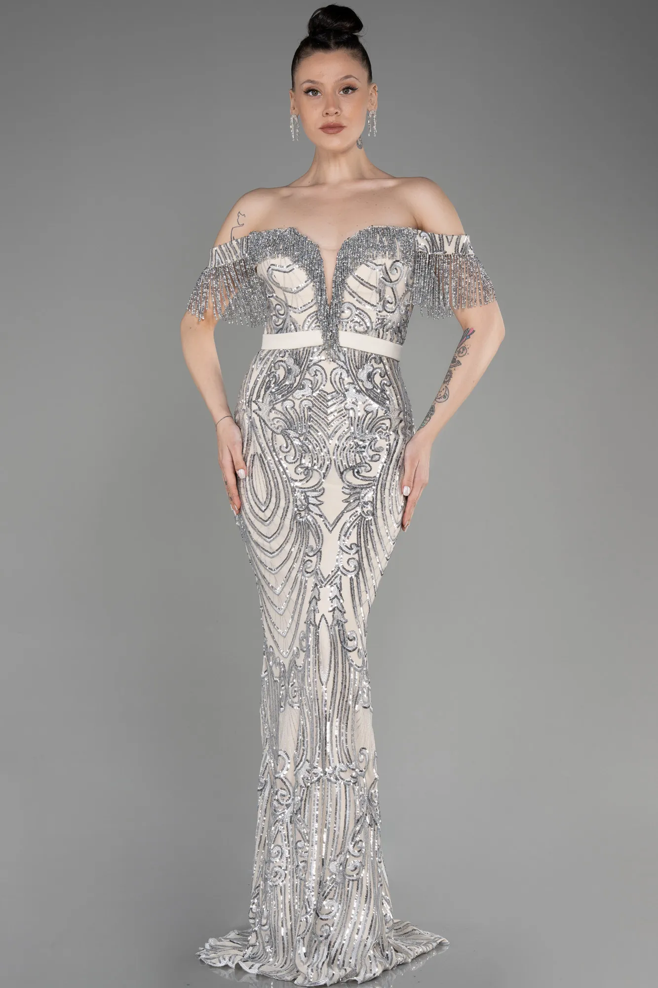 Mink-Long Mermaid Prom Dress ABU3783