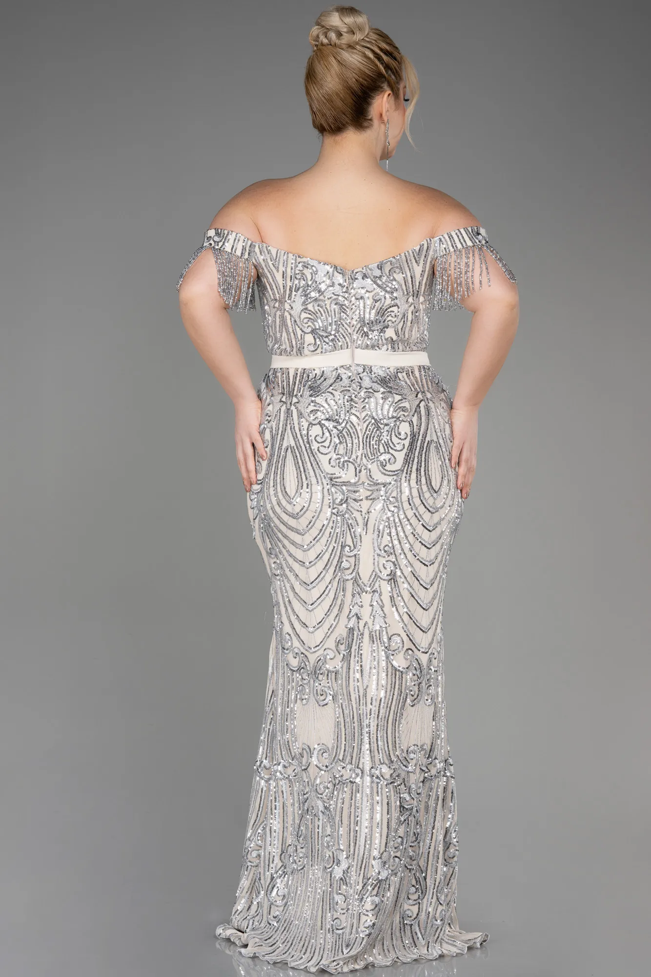 Mink-Long Plus Size Engagement Dress ABU3785