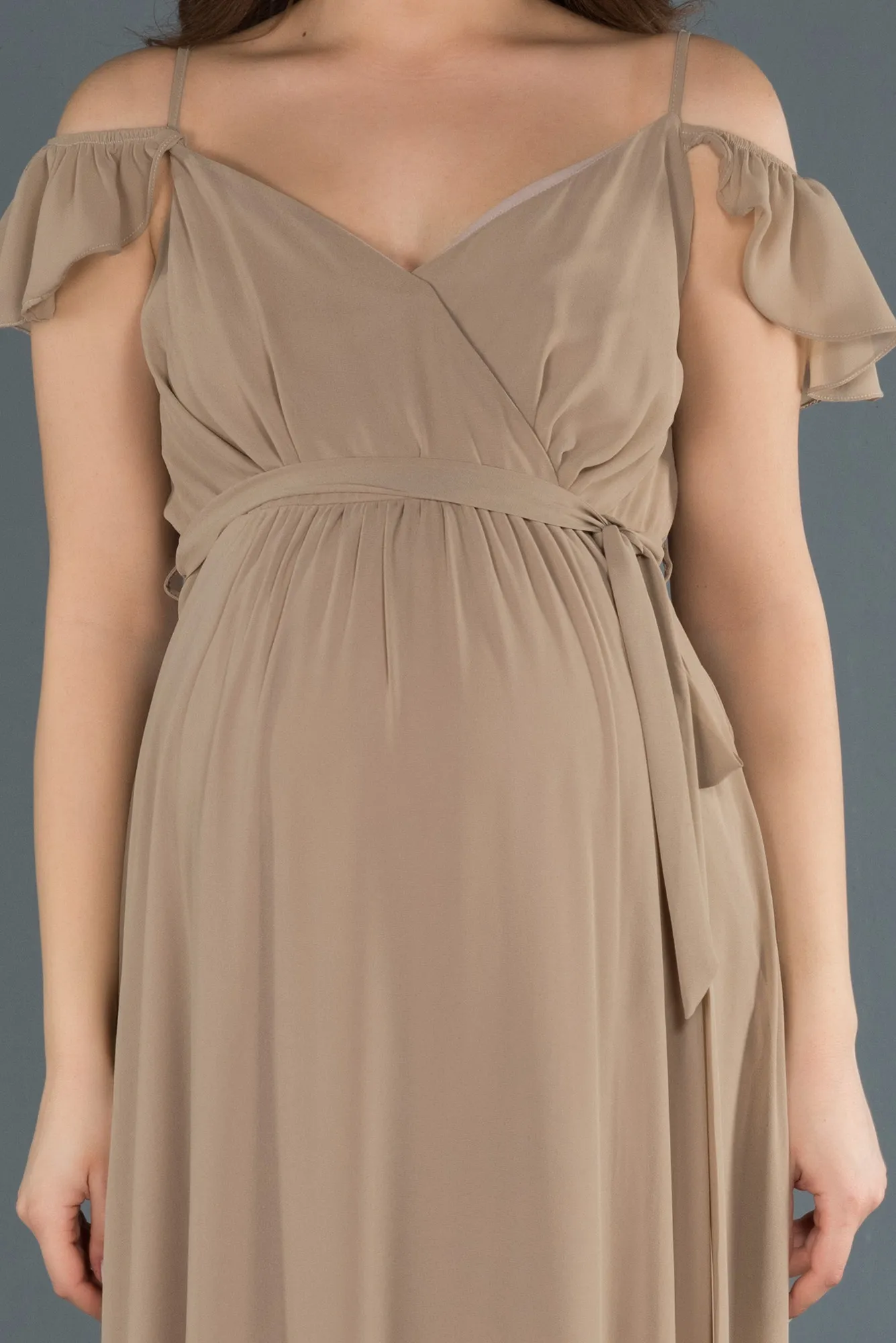 Mink-Long Pregnancy Evening Dress ABU756