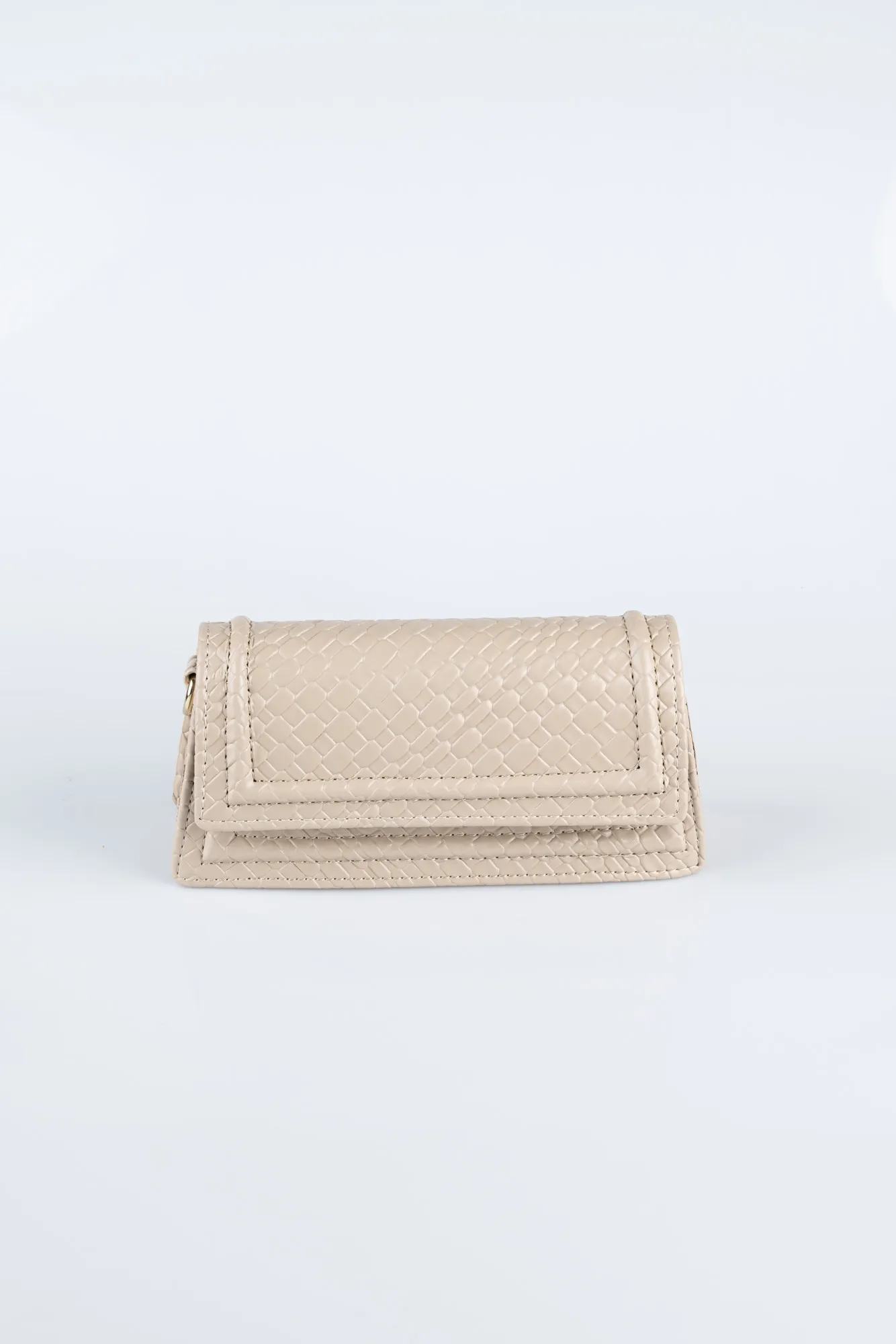 Mink-Woven Pattern Leather Evening Bag KC409