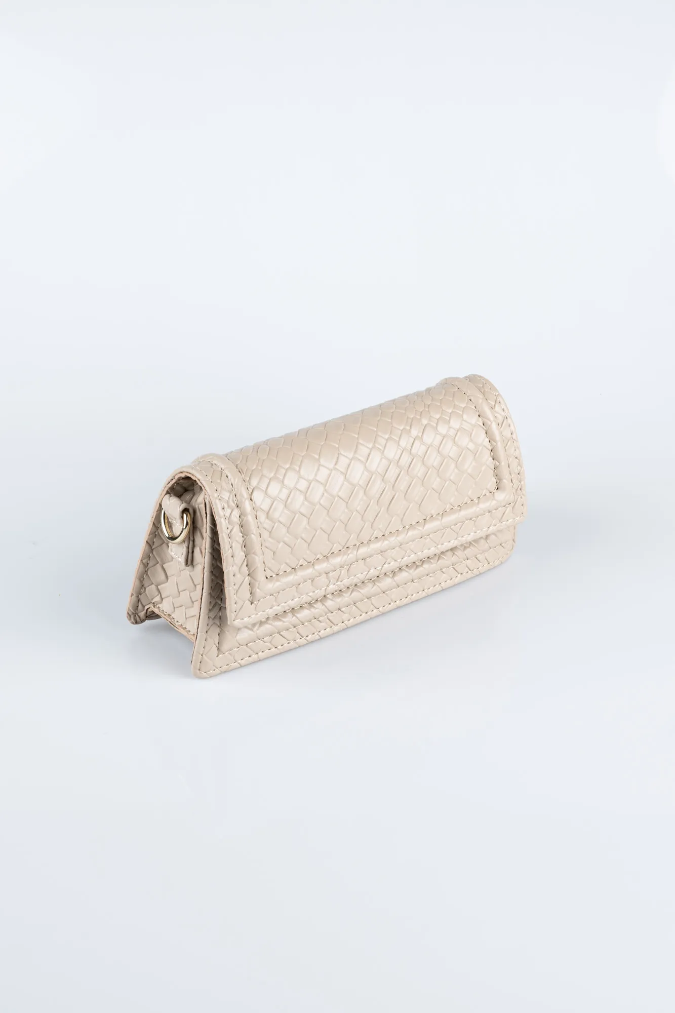 Mink-Woven Pattern Leather Evening Bag KC409