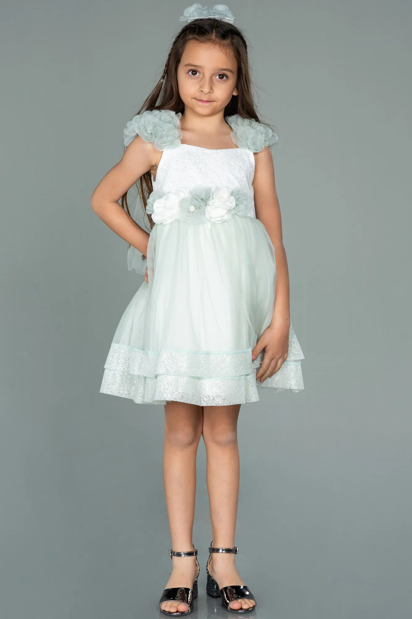 Mint-Long Girl Dress ABU1250