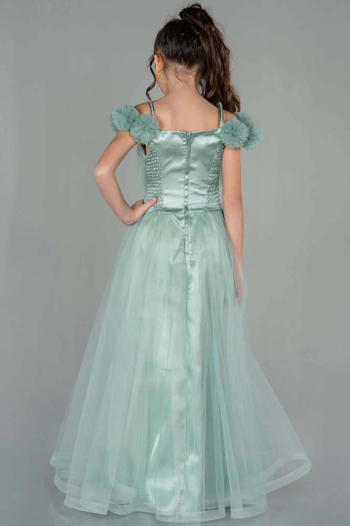 Mint-Long Girl Dress ABU2450