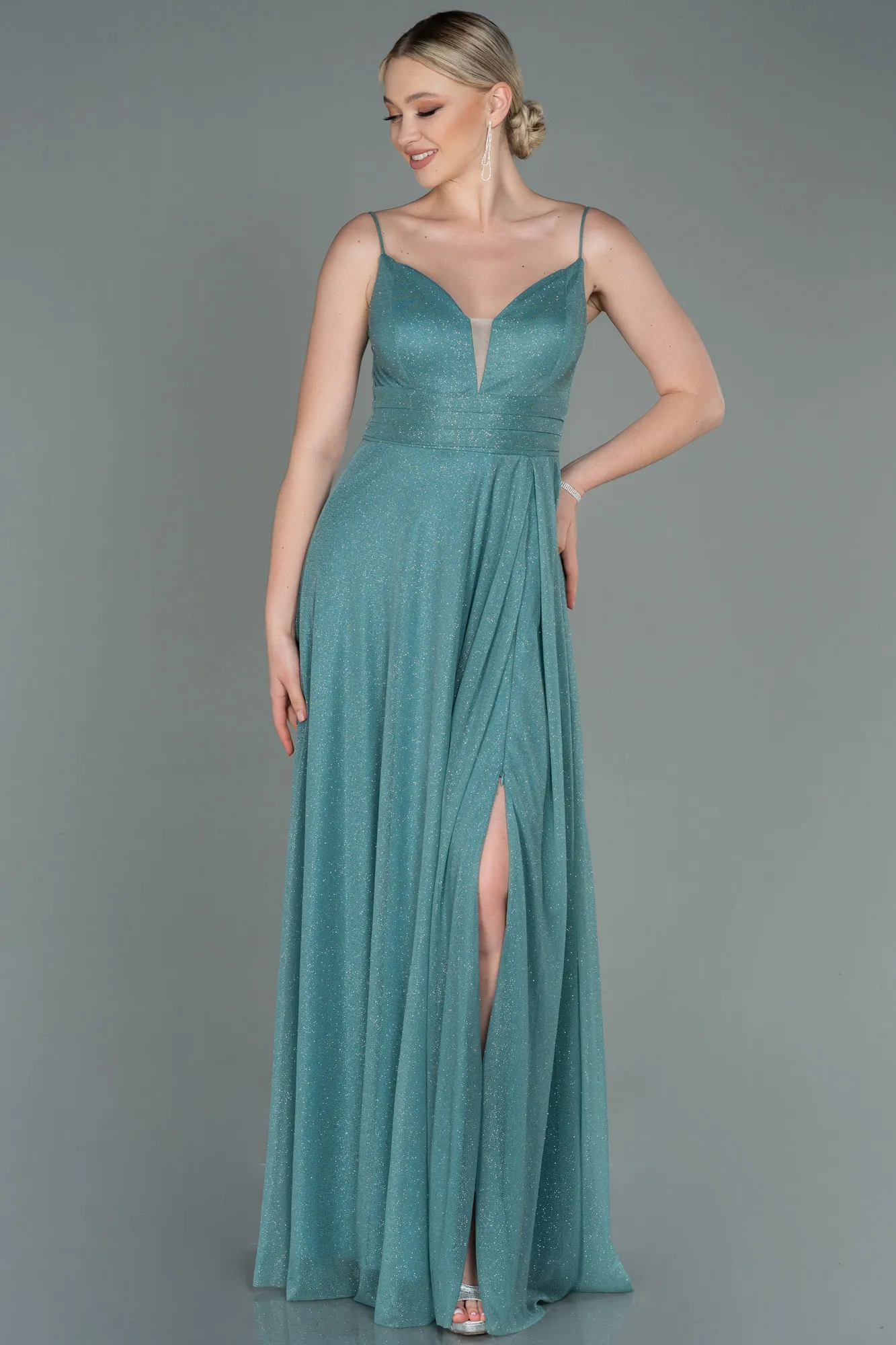 Mint-Long Prom Gown ABU3195