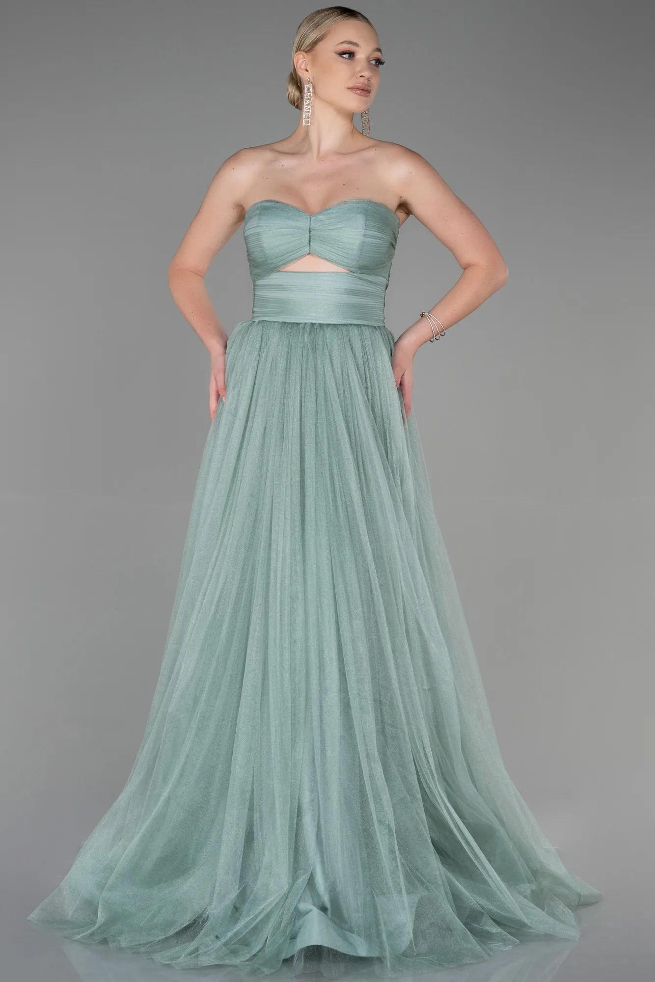 Mint-Long Prom Gown ABU3306