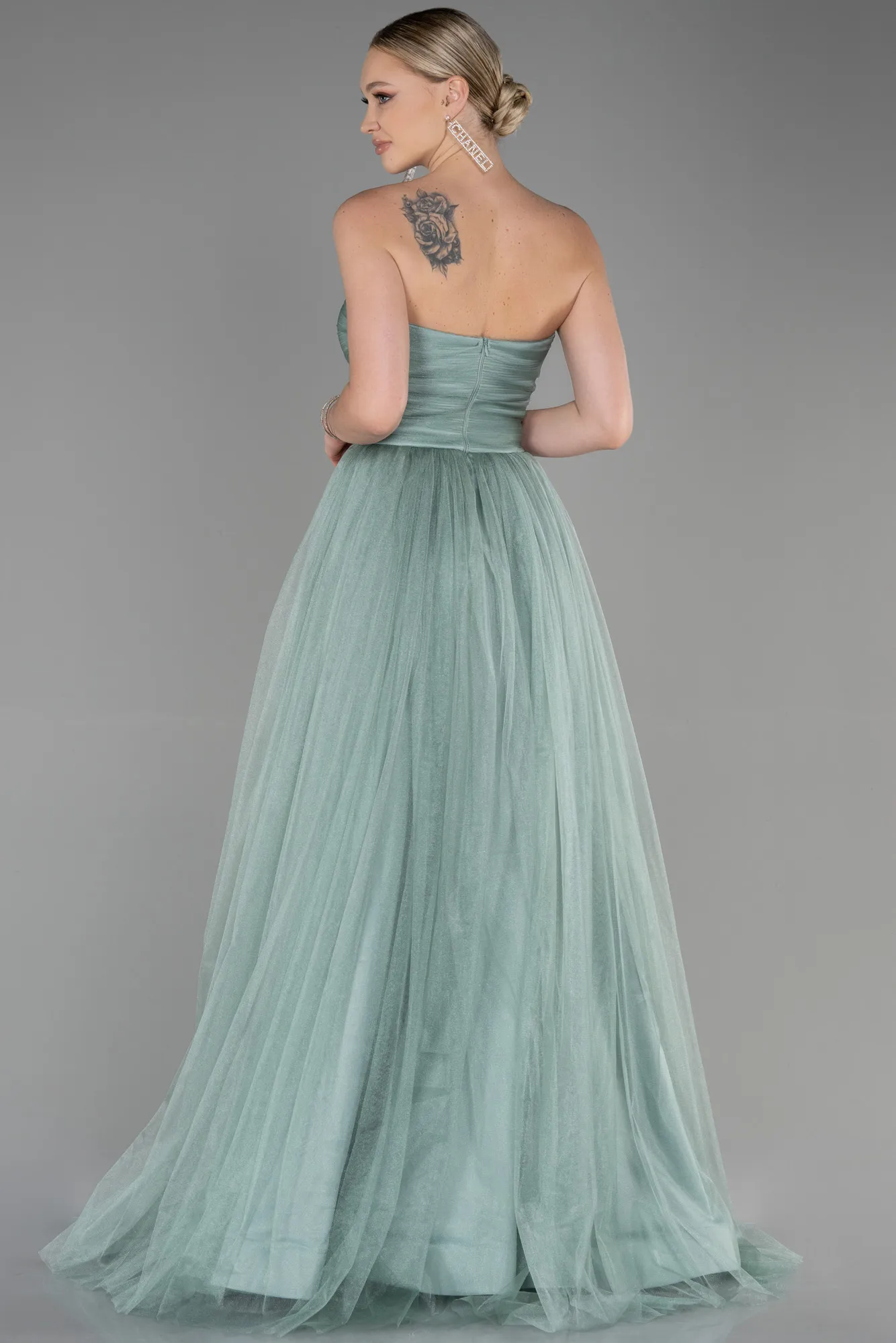 Mint-Long Prom Gown ABU3306