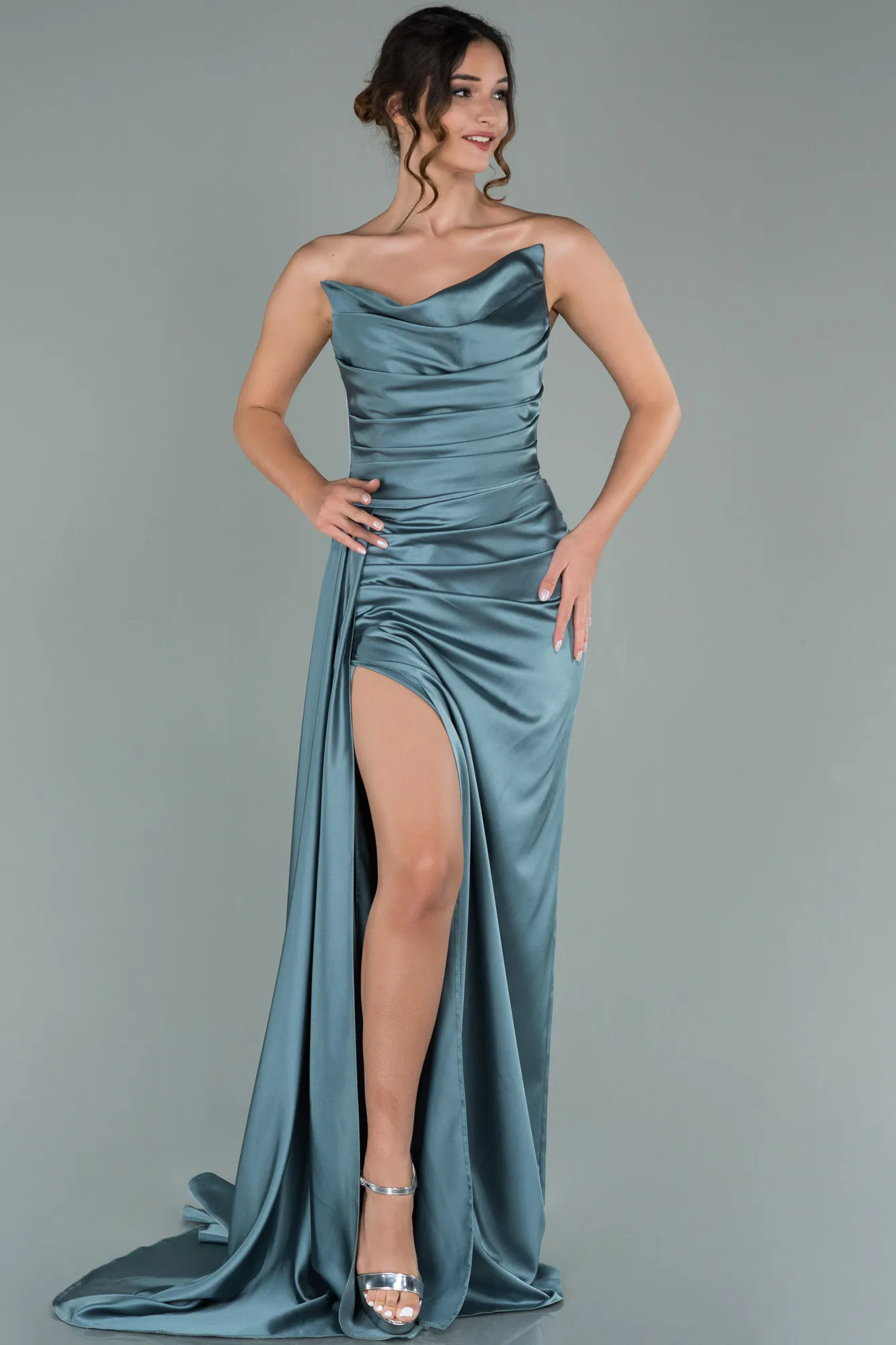 Mint-Mermaid Evening Dress ABU3443