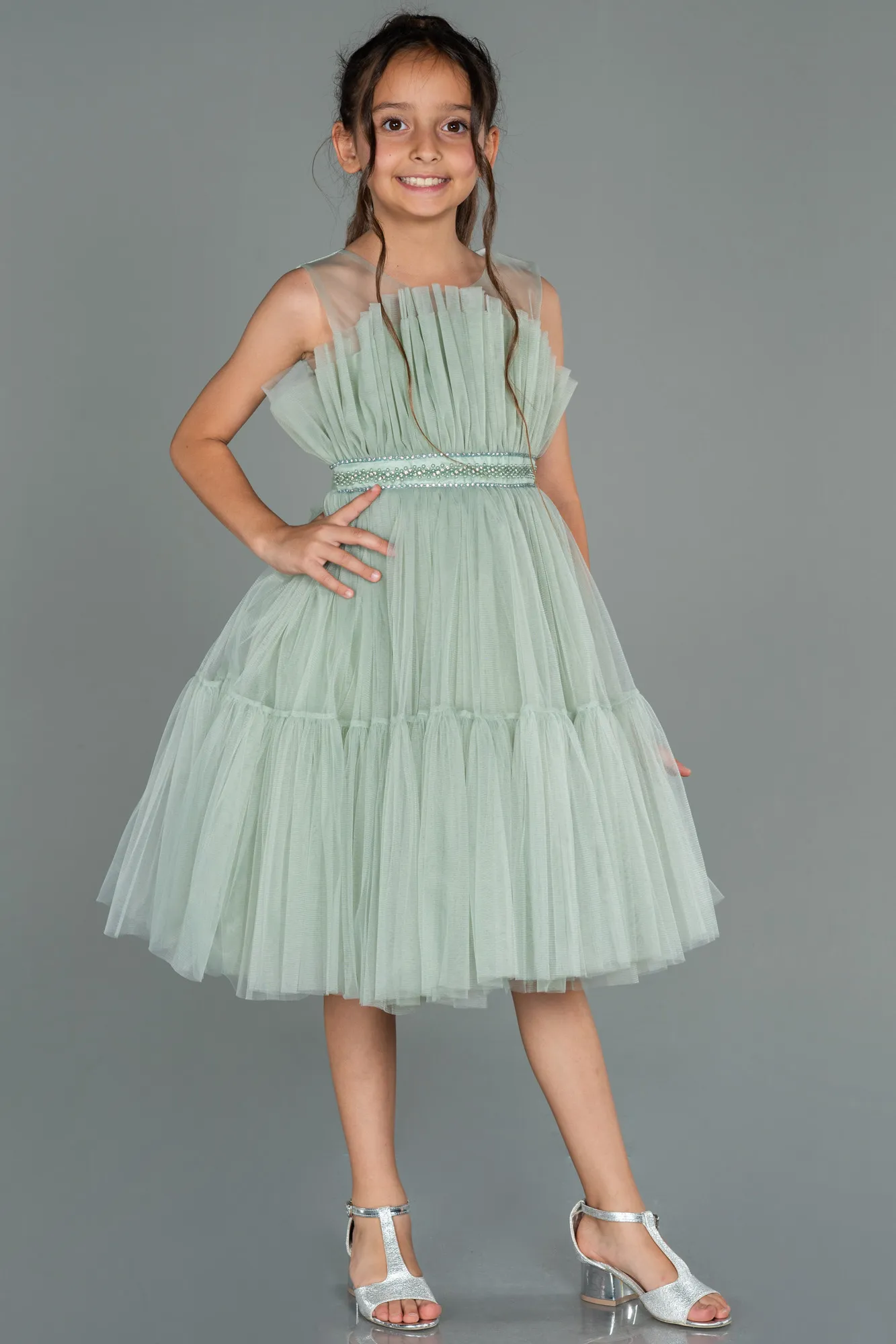 Mint-Short Girl Dress ABK1767